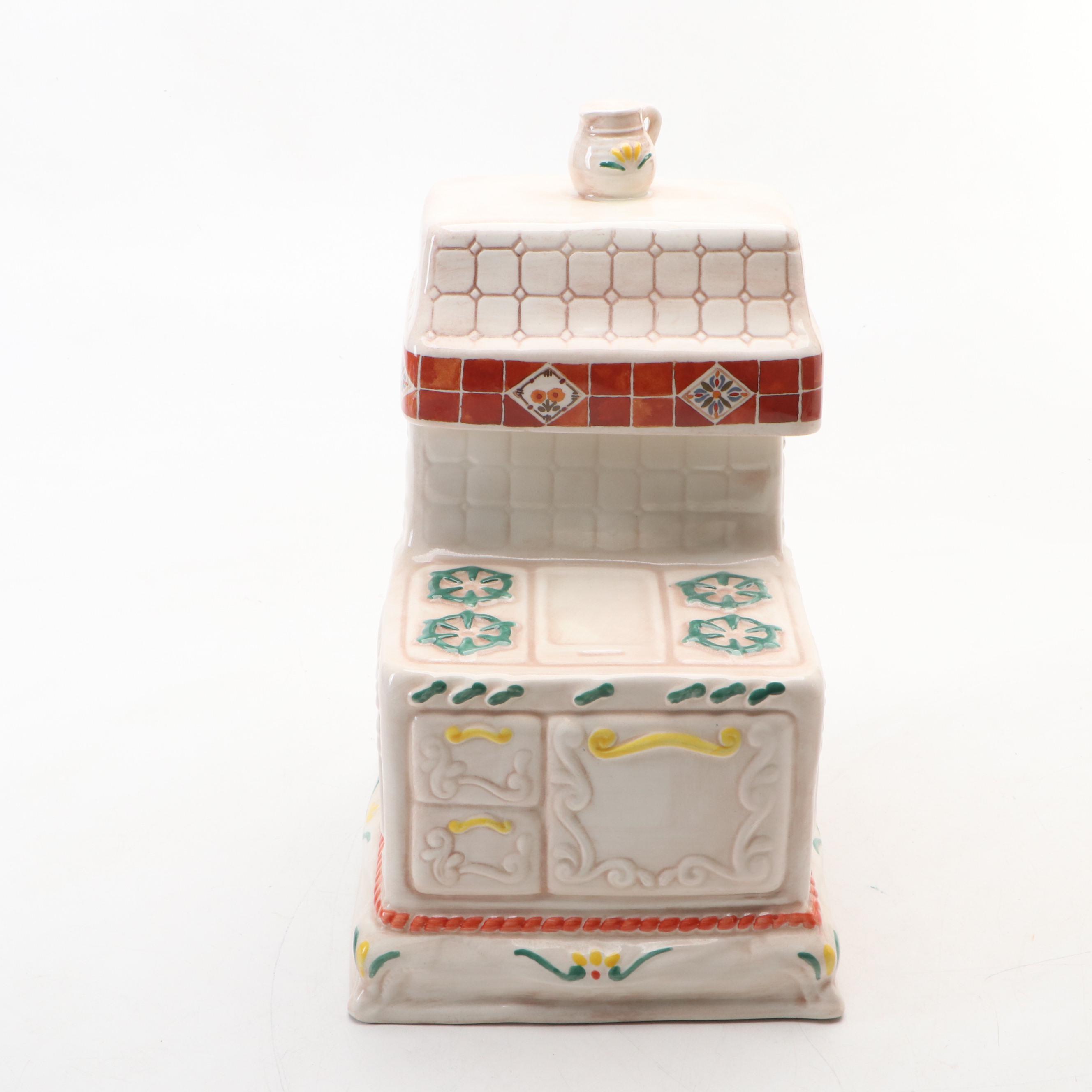 Treasure Craft Stove Shaped with Other General Store Shaped Cookie Jars