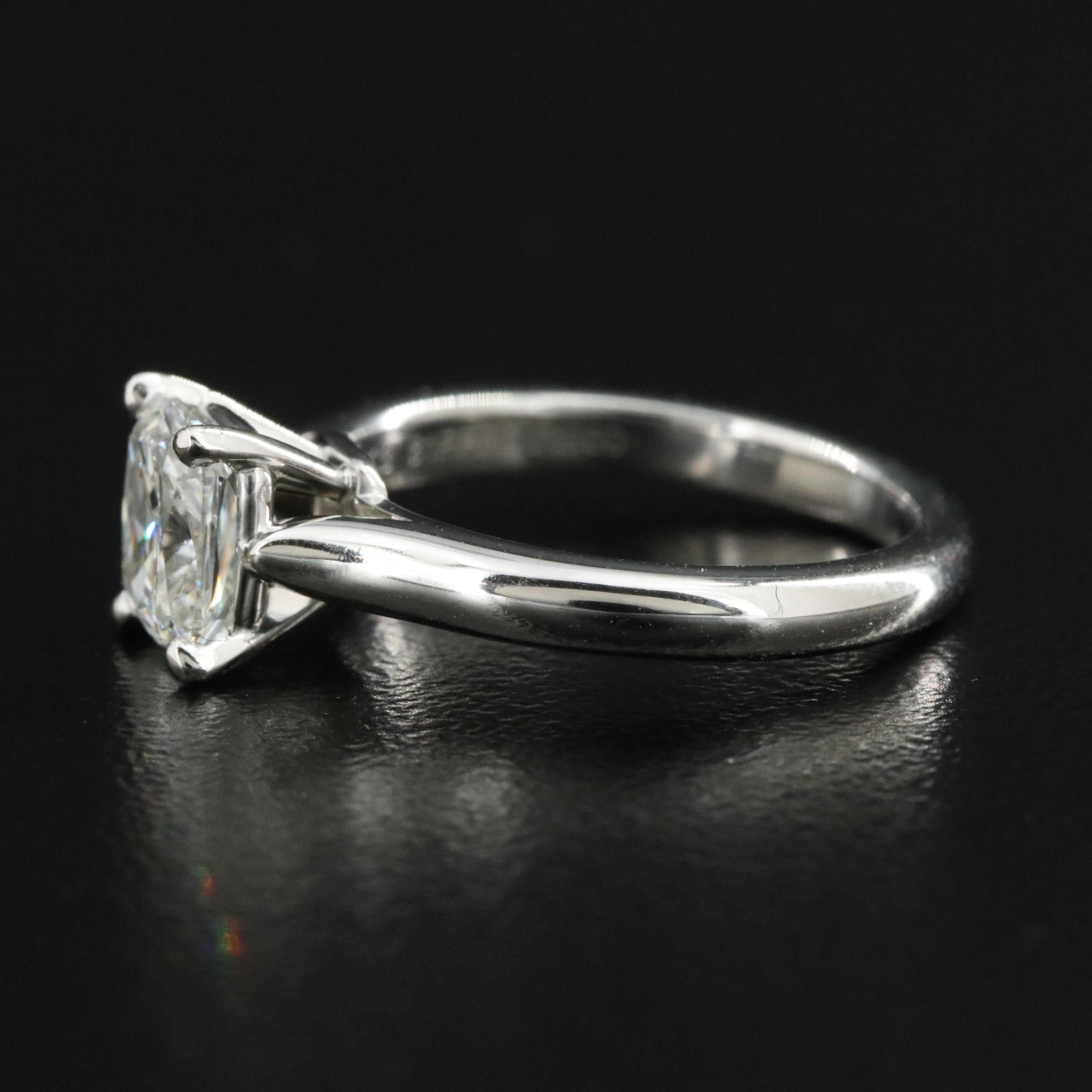 Cartier 1895 Platinum 1.01 CT Solitaire Ring with GIA Report