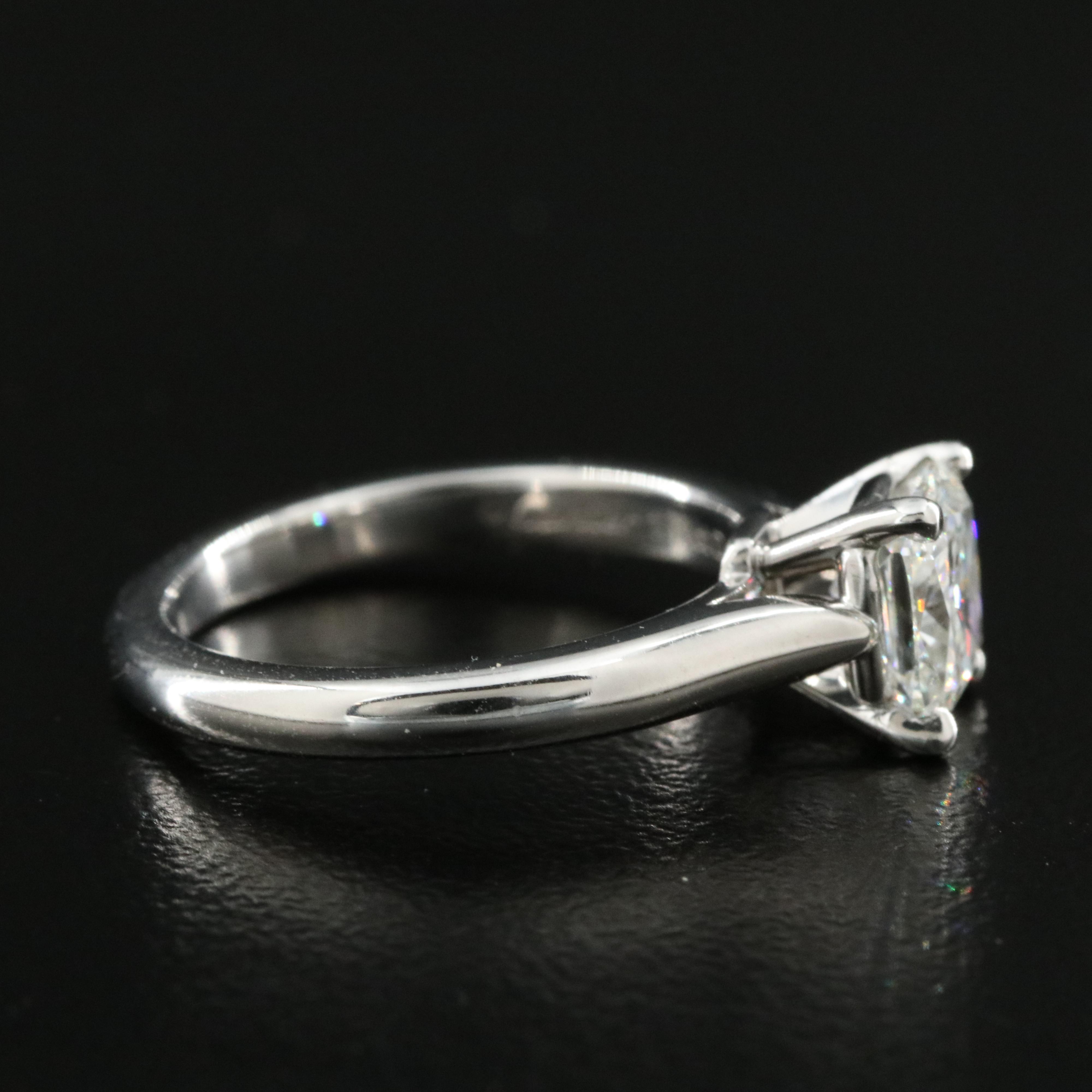 Cartier 1895 Platinum 1.01 CT Solitaire Ring with GIA Report