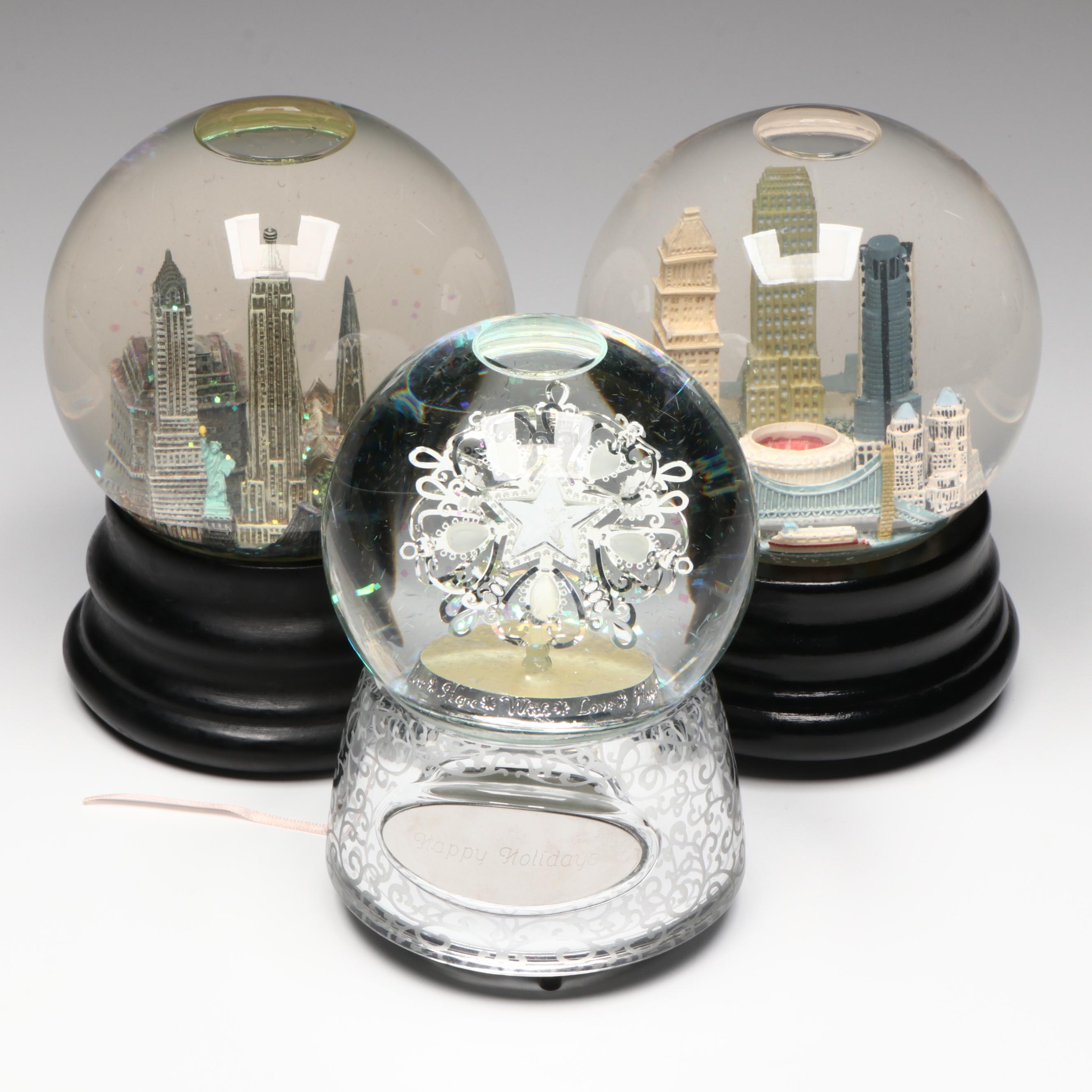 Saks Fifth Avenue New York City, Cincinnati with Things Remembered Snow Globes