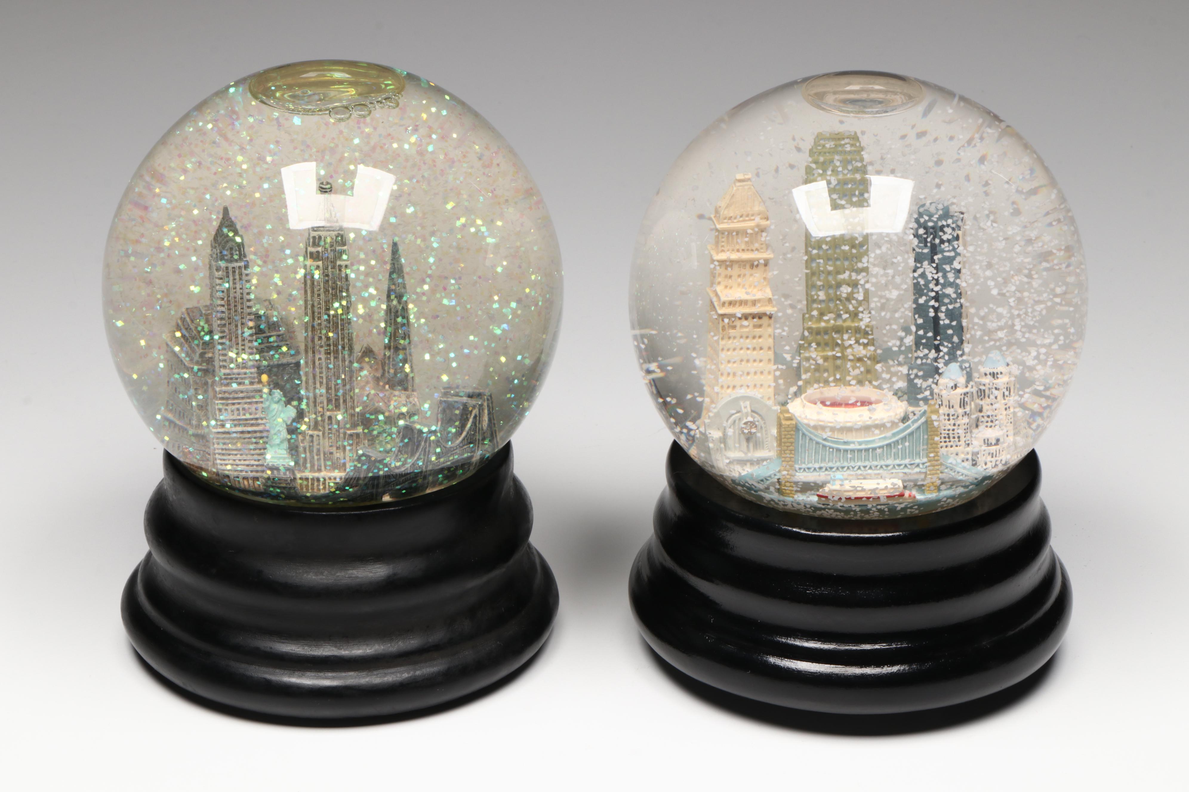Saks Fifth Avenue New York City, Cincinnati with Things Remembered Snow Globes