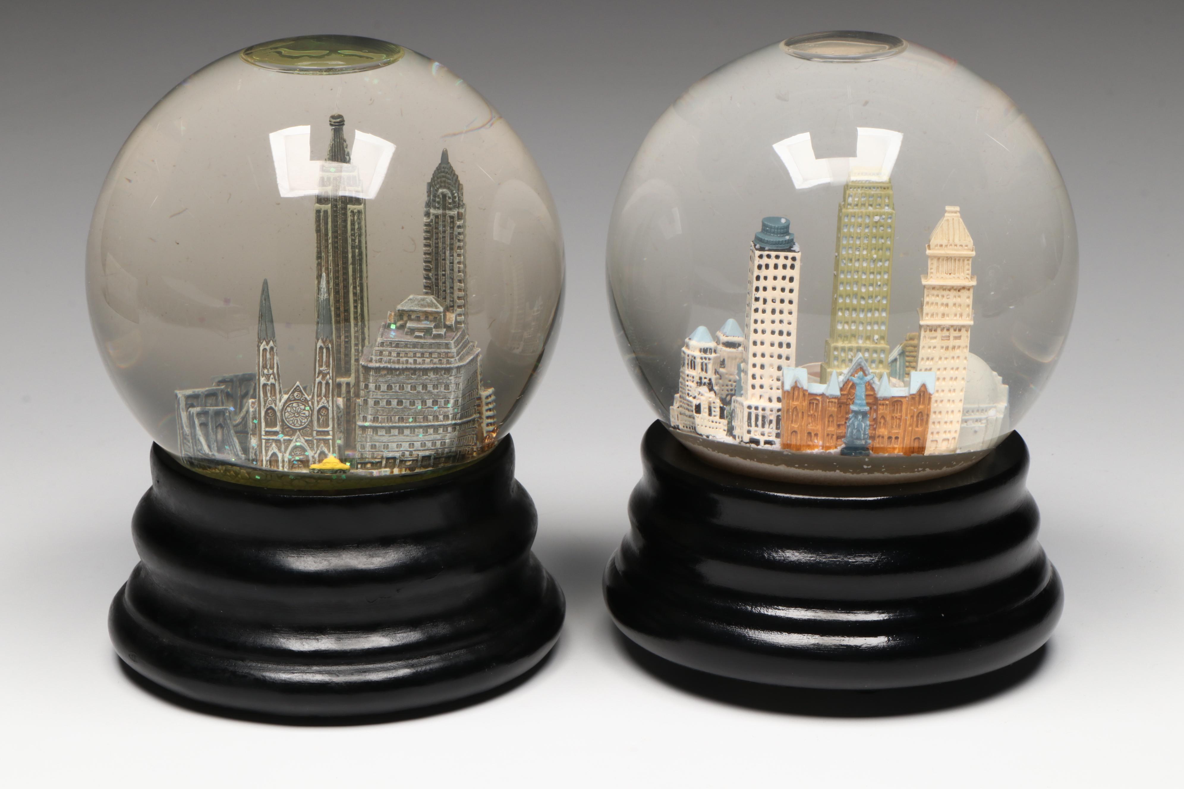 Saks Fifth Avenue New York City, Cincinnati with Things Remembered Snow Globes