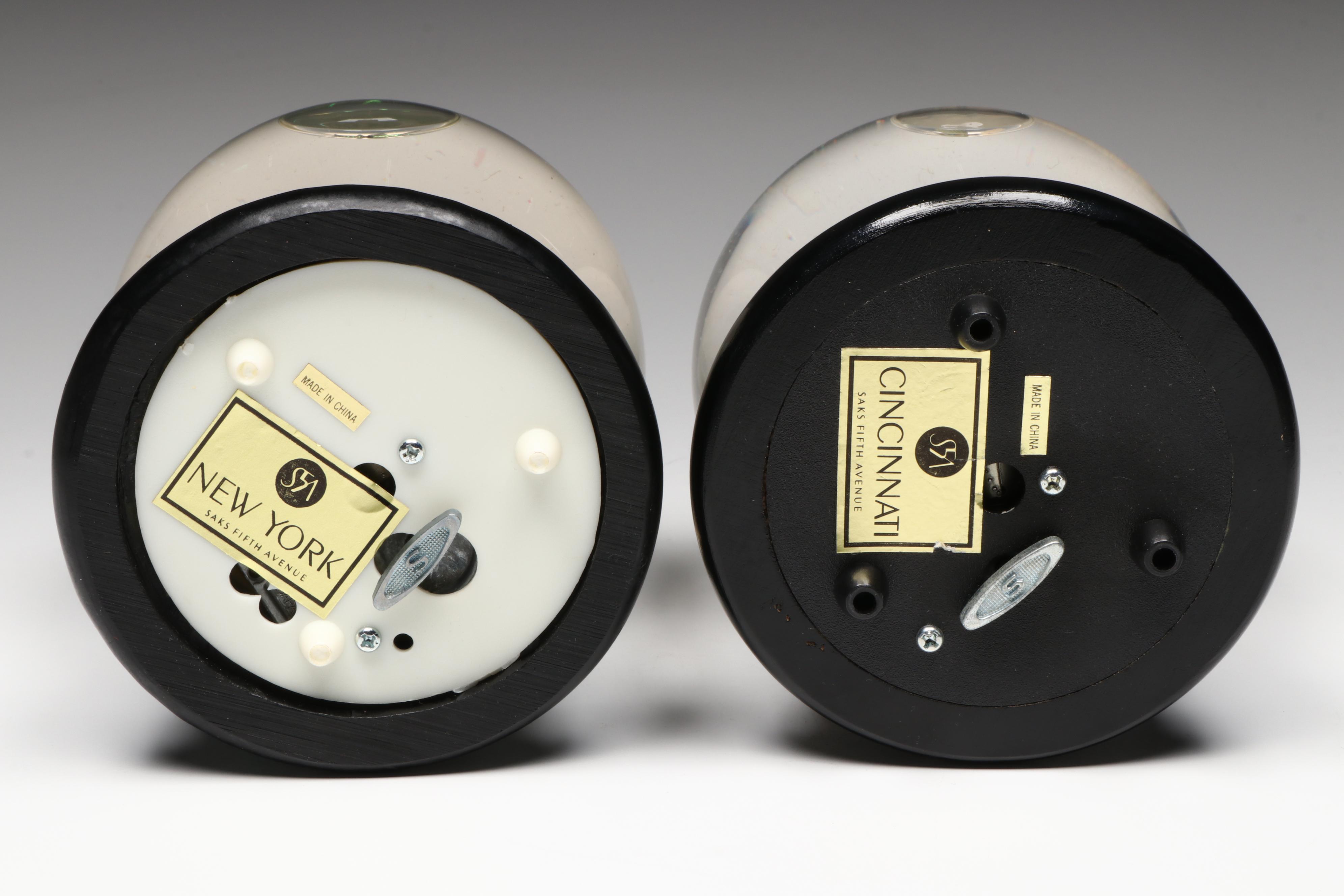 Saks Fifth Avenue New York City, Cincinnati with Things Remembered Snow Globes