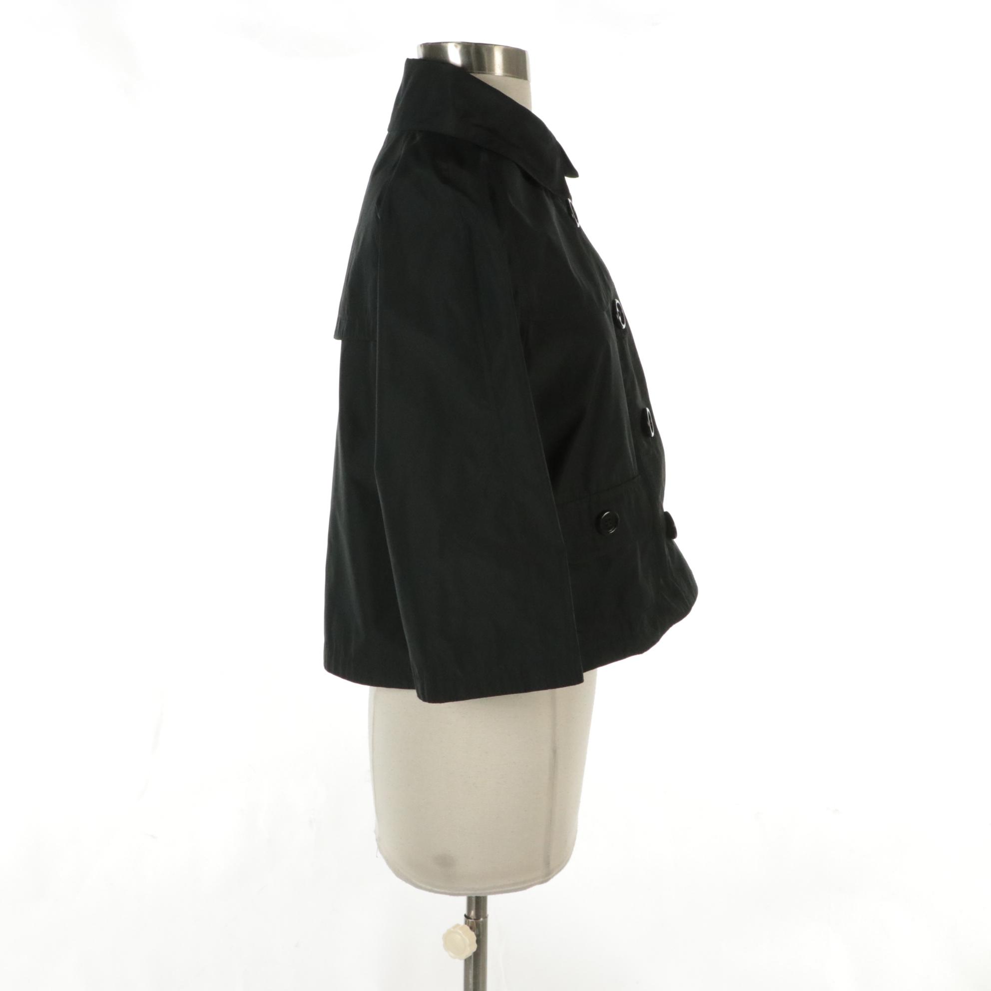 Burberry London Black Nylon Cropped Jacket