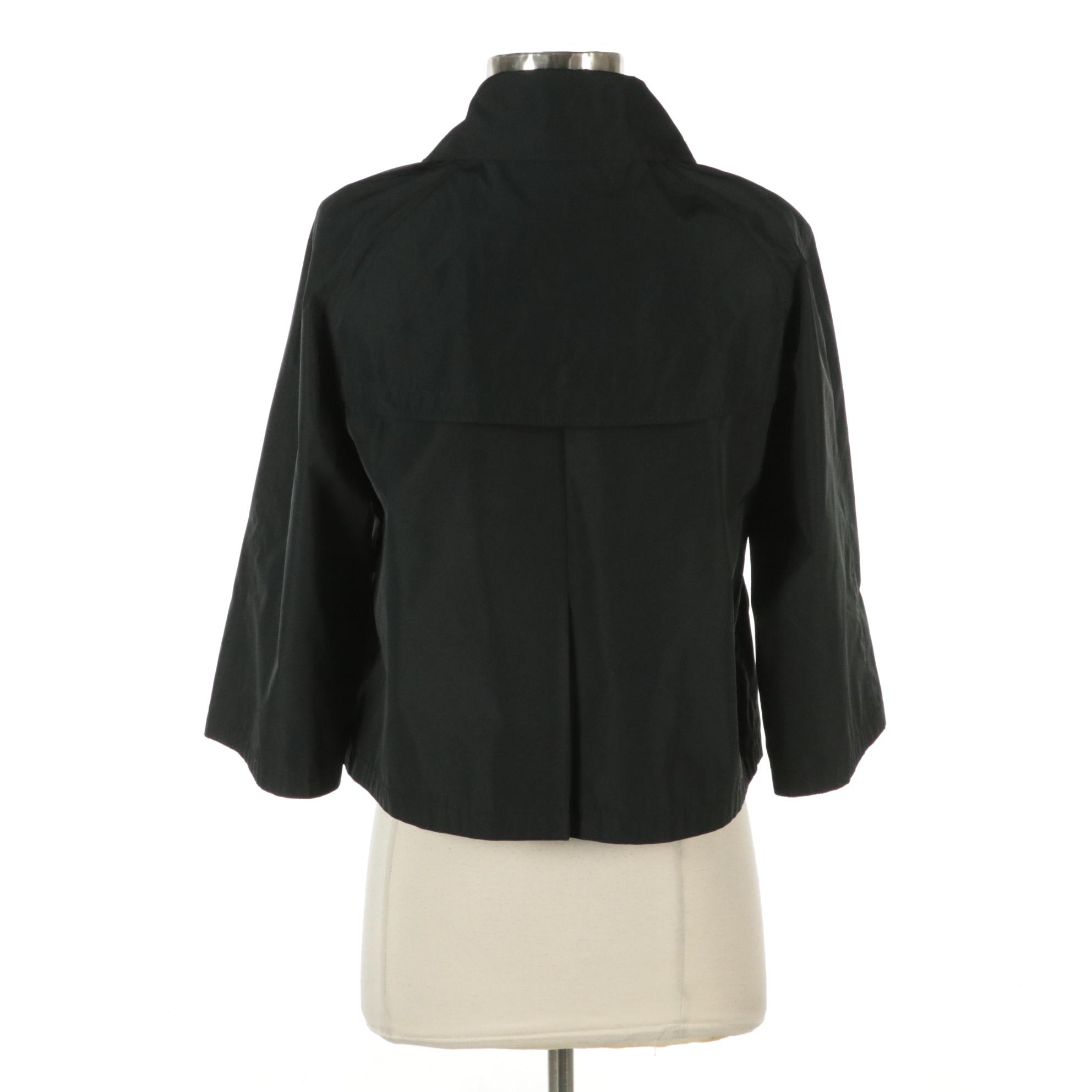 Burberry London Black Nylon Cropped Jacket