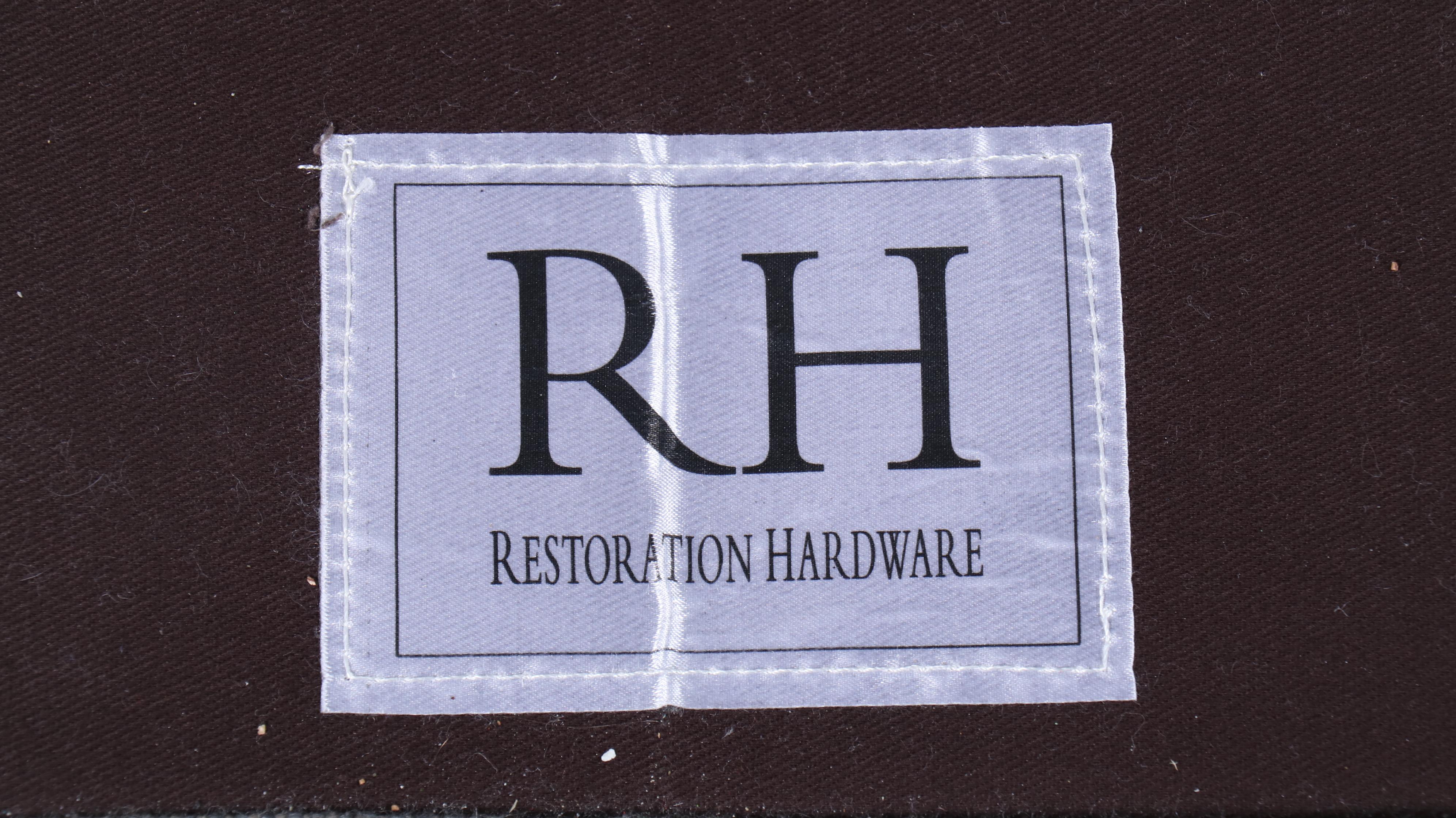 Restoration Hardware "Sylvie" Linen Upholstered Bench Cushion Sofa