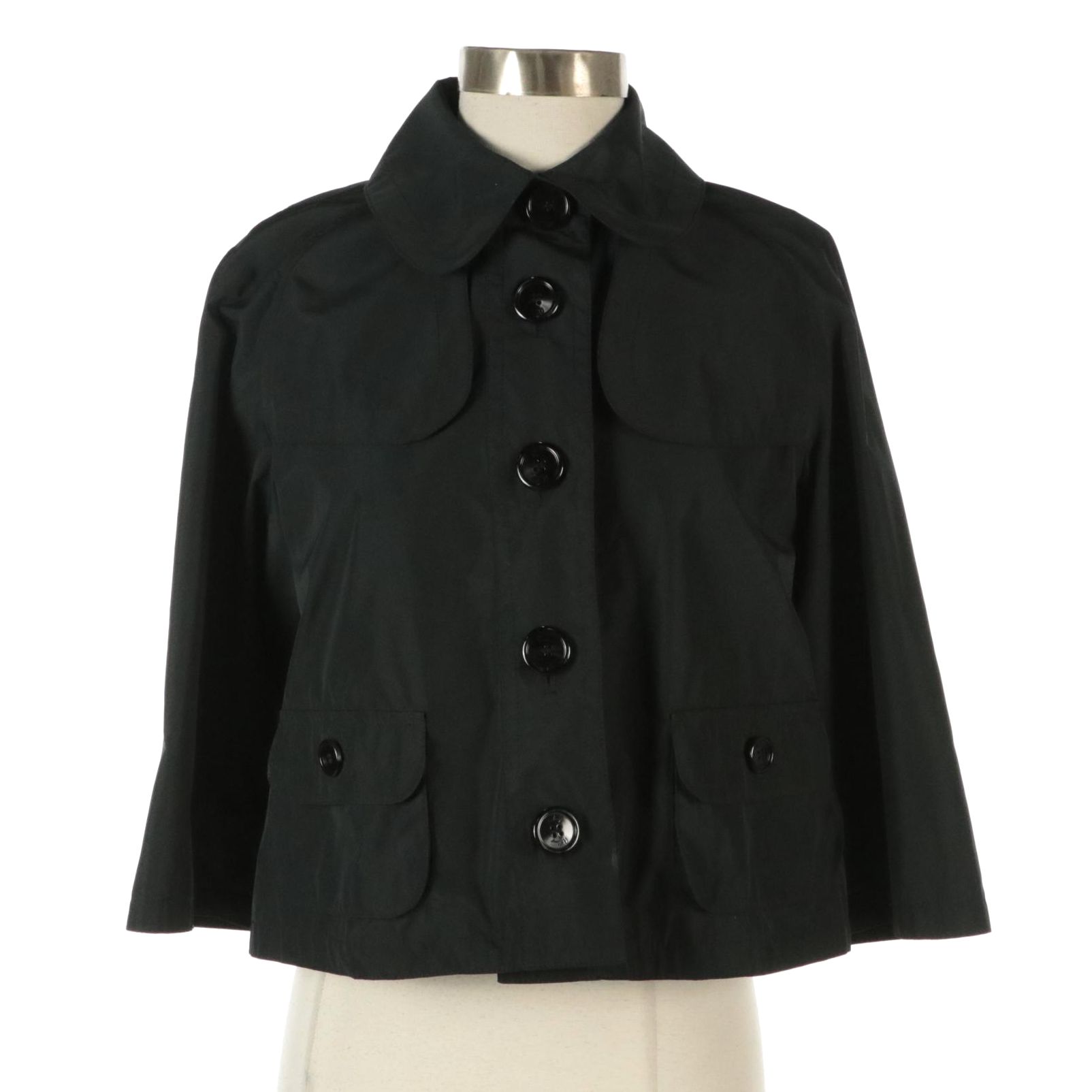 Burberry London Black Nylon Cropped Jacket