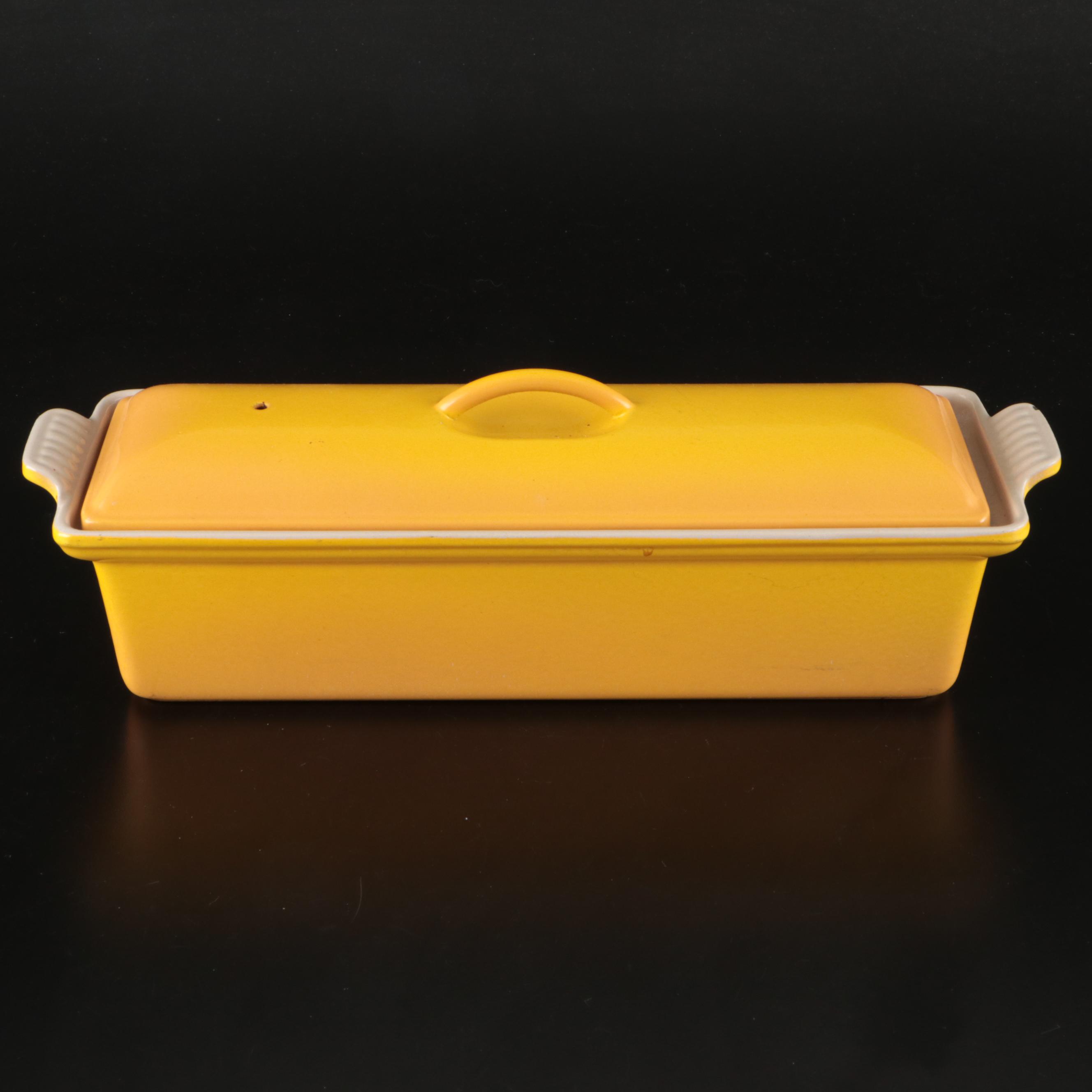 Pyrex "Daisy" Casserole Dishes with Le Creuset  Pate Terrine