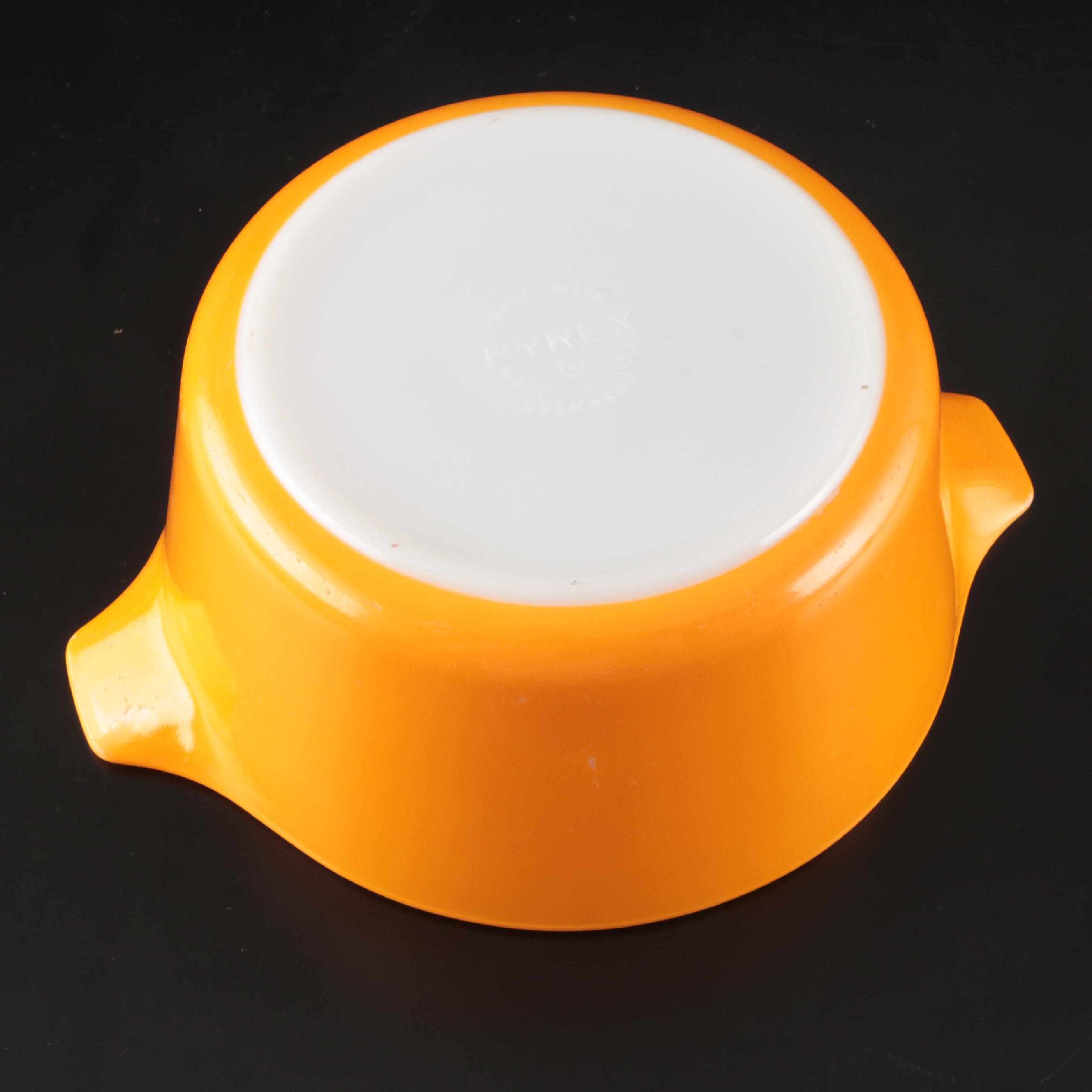 Pyrex "Daisy" Casserole Dishes with Le Creuset  Pate Terrine