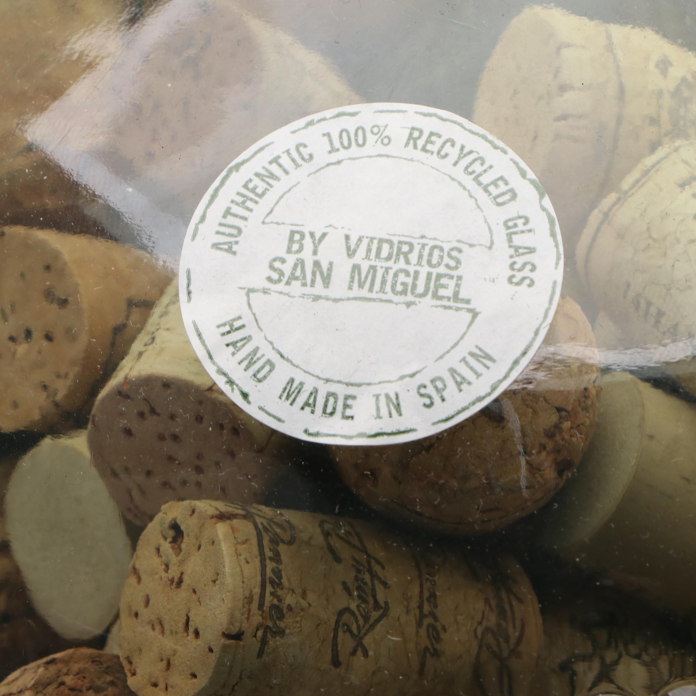 Vidrios San Miguel Cabernet Glass Demijohn Carboy with Wine Corks