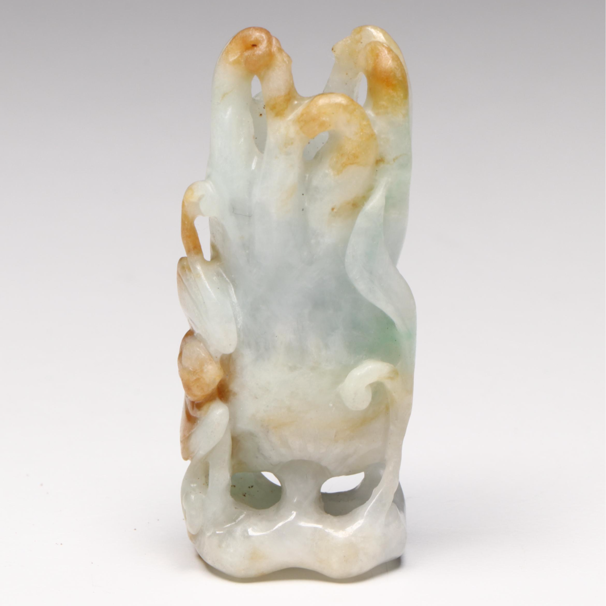 Antique Chinese Carved Jadeite Buddha's Hand