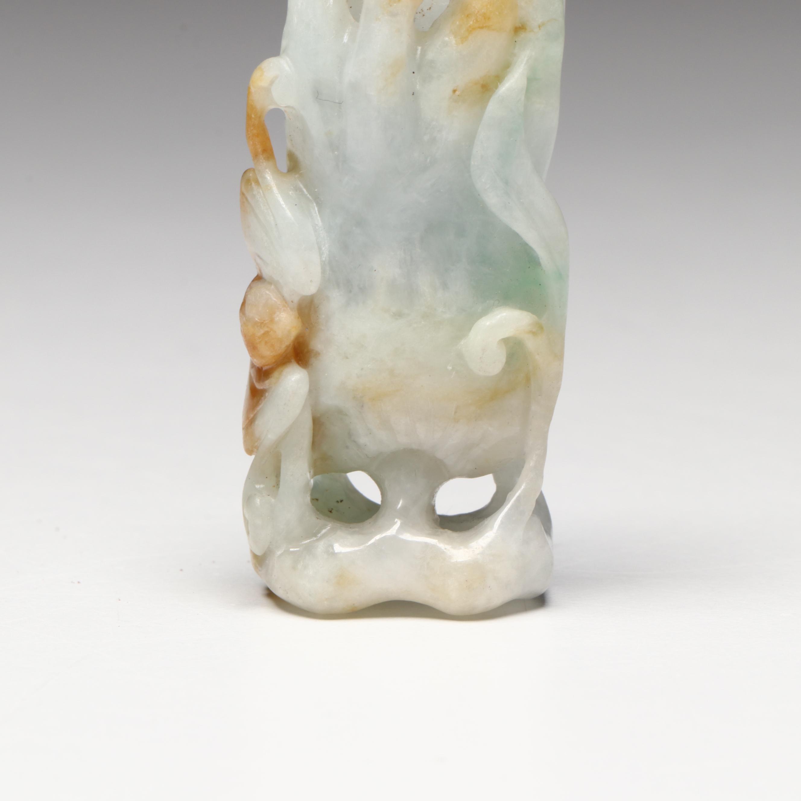 Antique Chinese Carved Jadeite Buddha's Hand