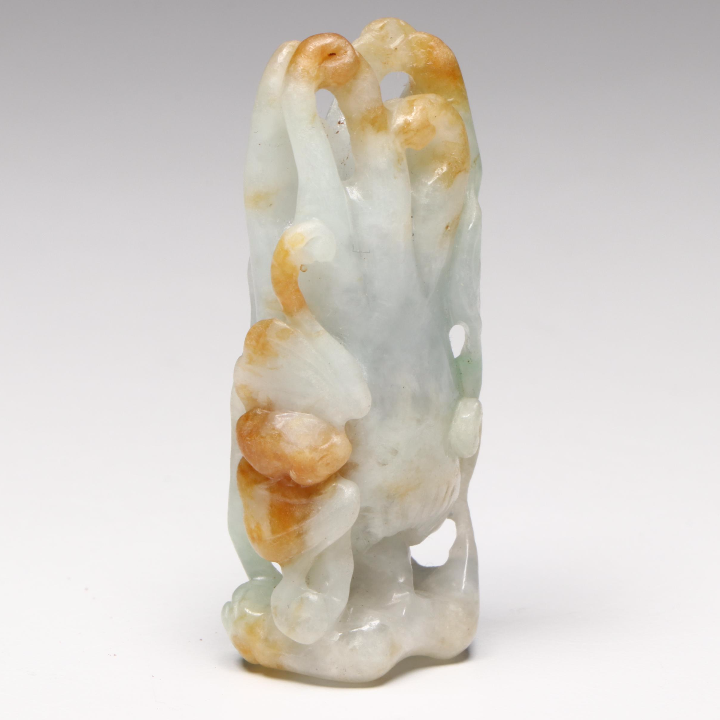 Antique Chinese Carved Jadeite Buddha's Hand