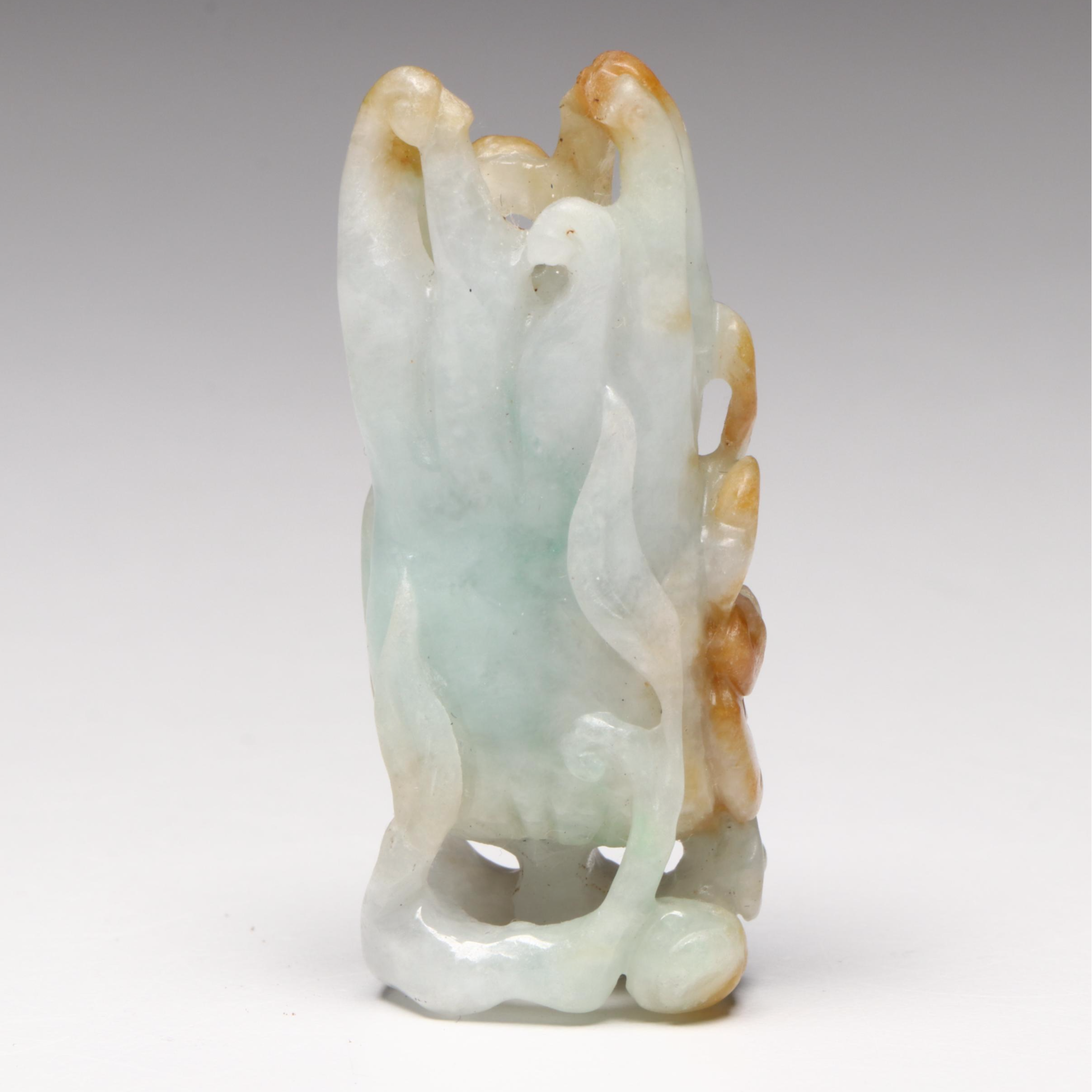 Antique Chinese Carved Jadeite Buddha's Hand