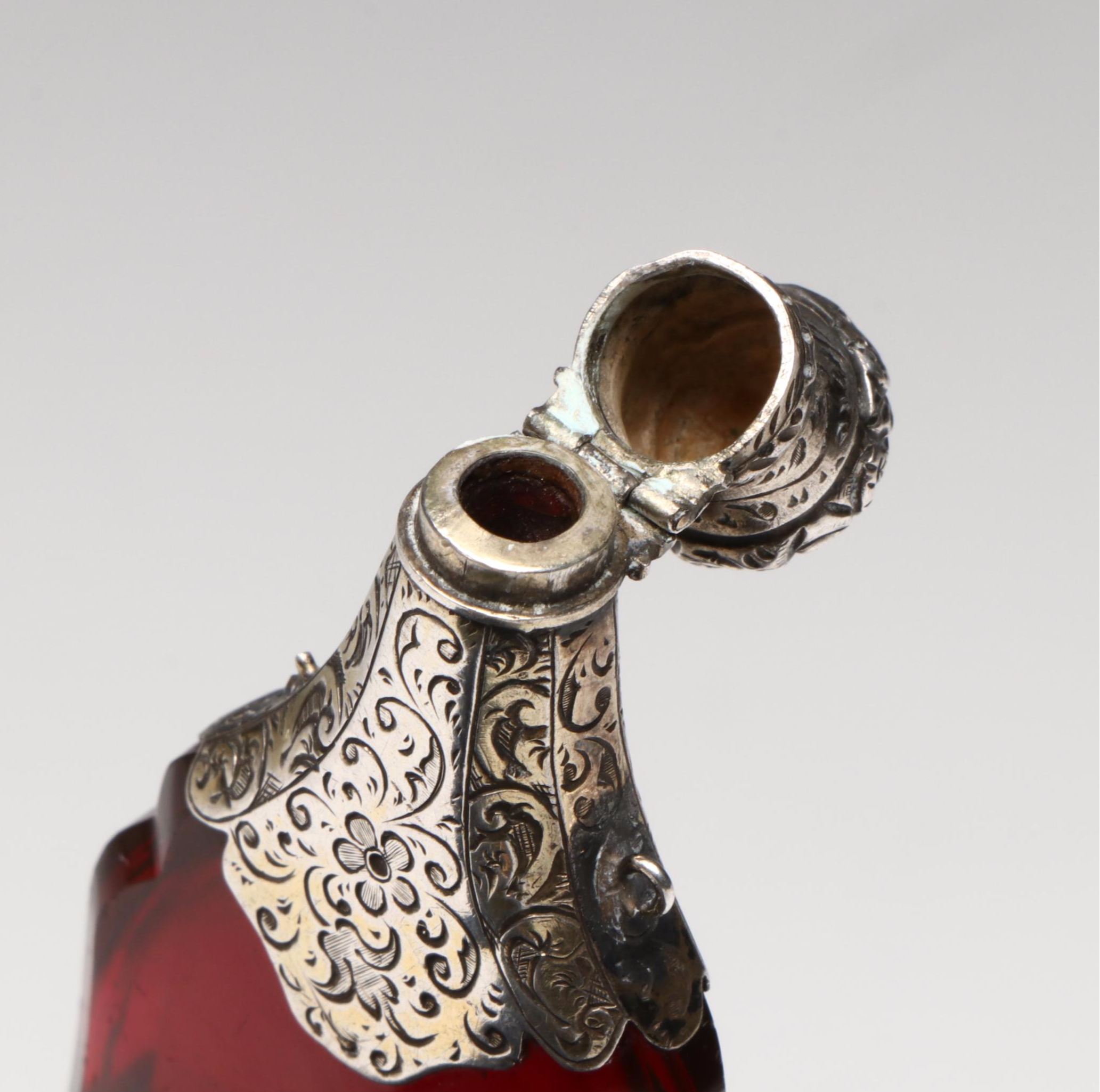 Antique Dutch Silver Needle / Match Case with Sterling Silver Vanity Items