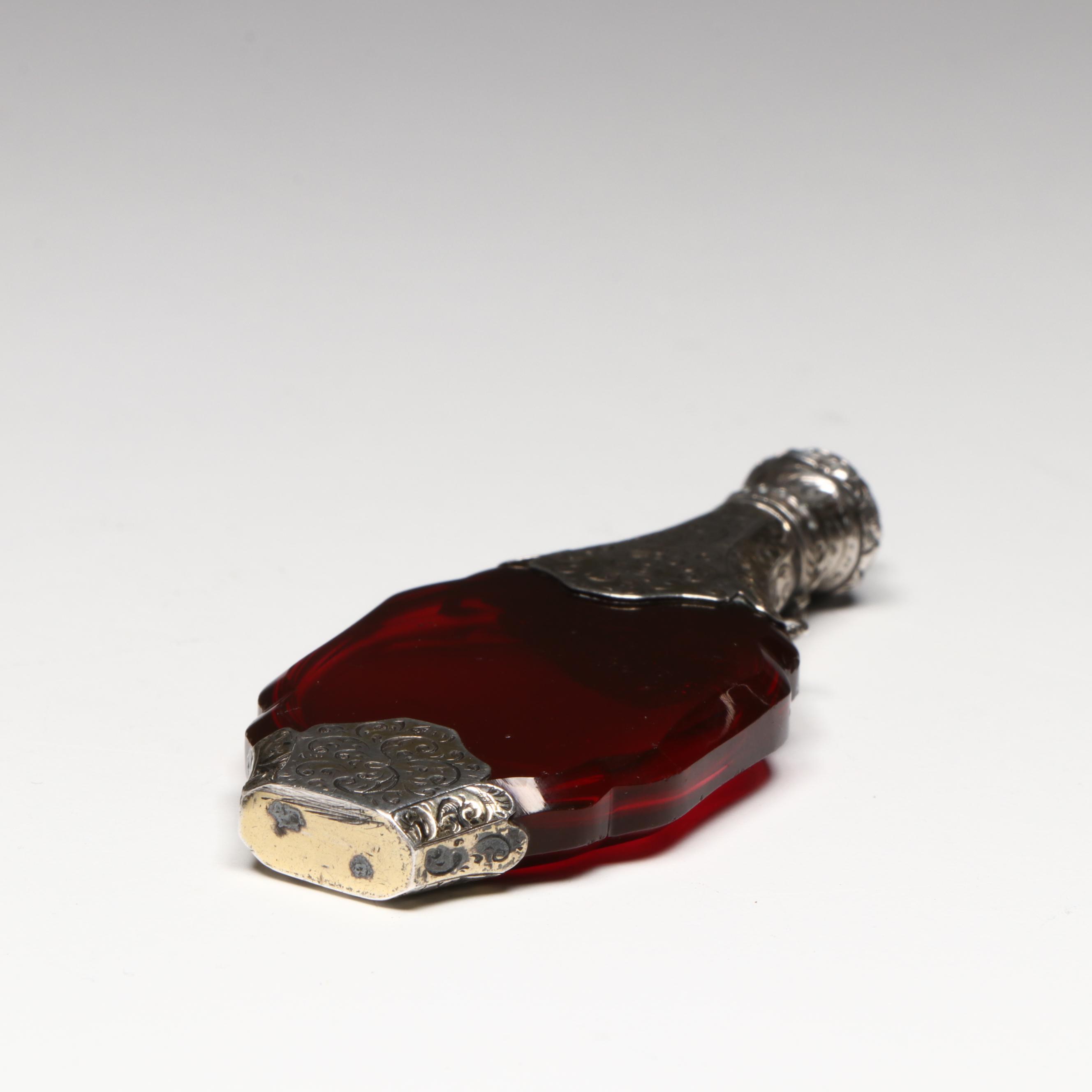 Antique Dutch Silver Needle / Match Case with Sterling Silver Vanity Items