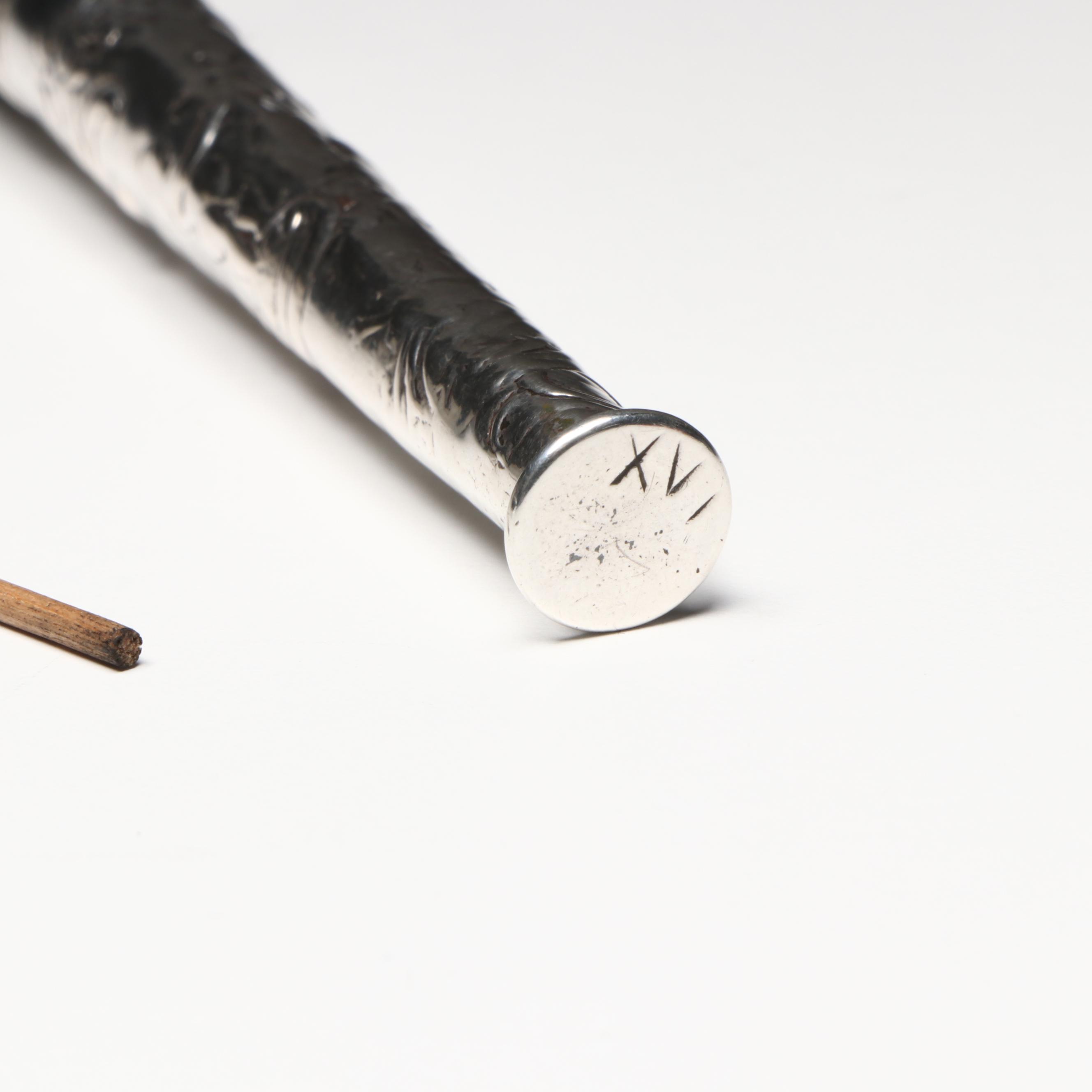 Antique Dutch Silver Needle / Match Case with Sterling Silver Vanity Items