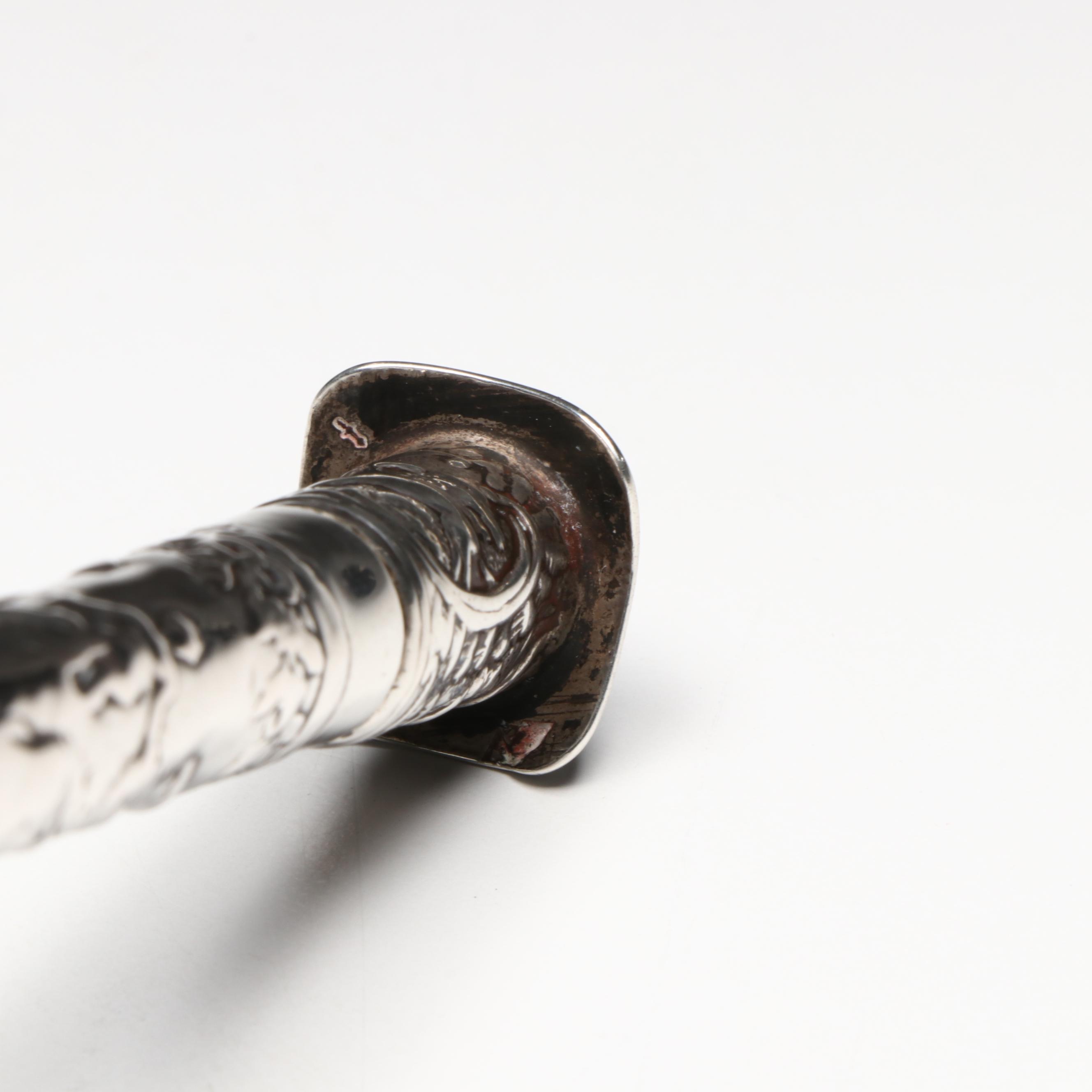 Antique Dutch Silver Needle / Match Case with Sterling Silver Vanity Items