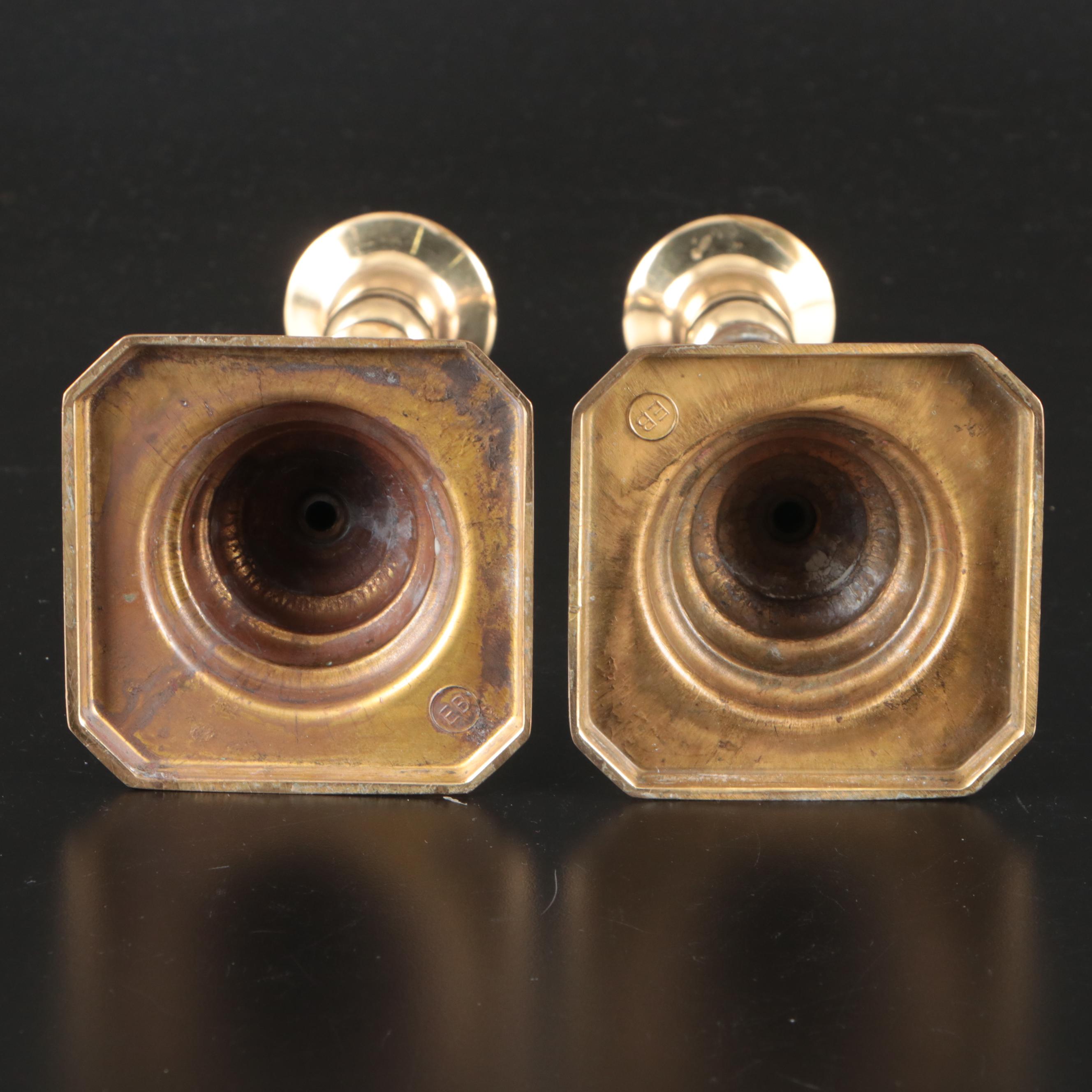 Baldwin, VMC & English Brass Candlesticks, Chamberstick & Hurricanes