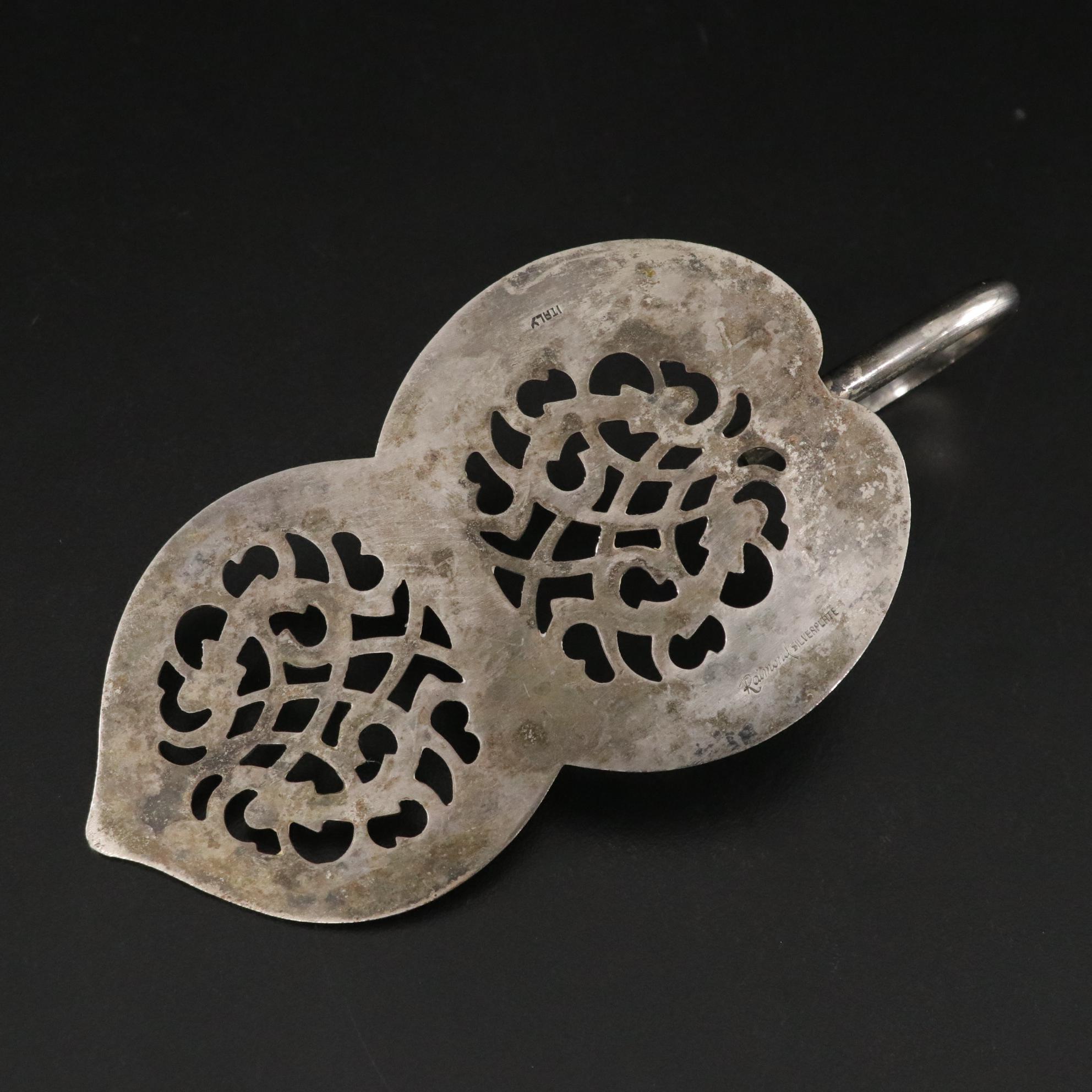 Corbell & Co. Silver Plate Goblets with Storage Case & Italian Pastry Server