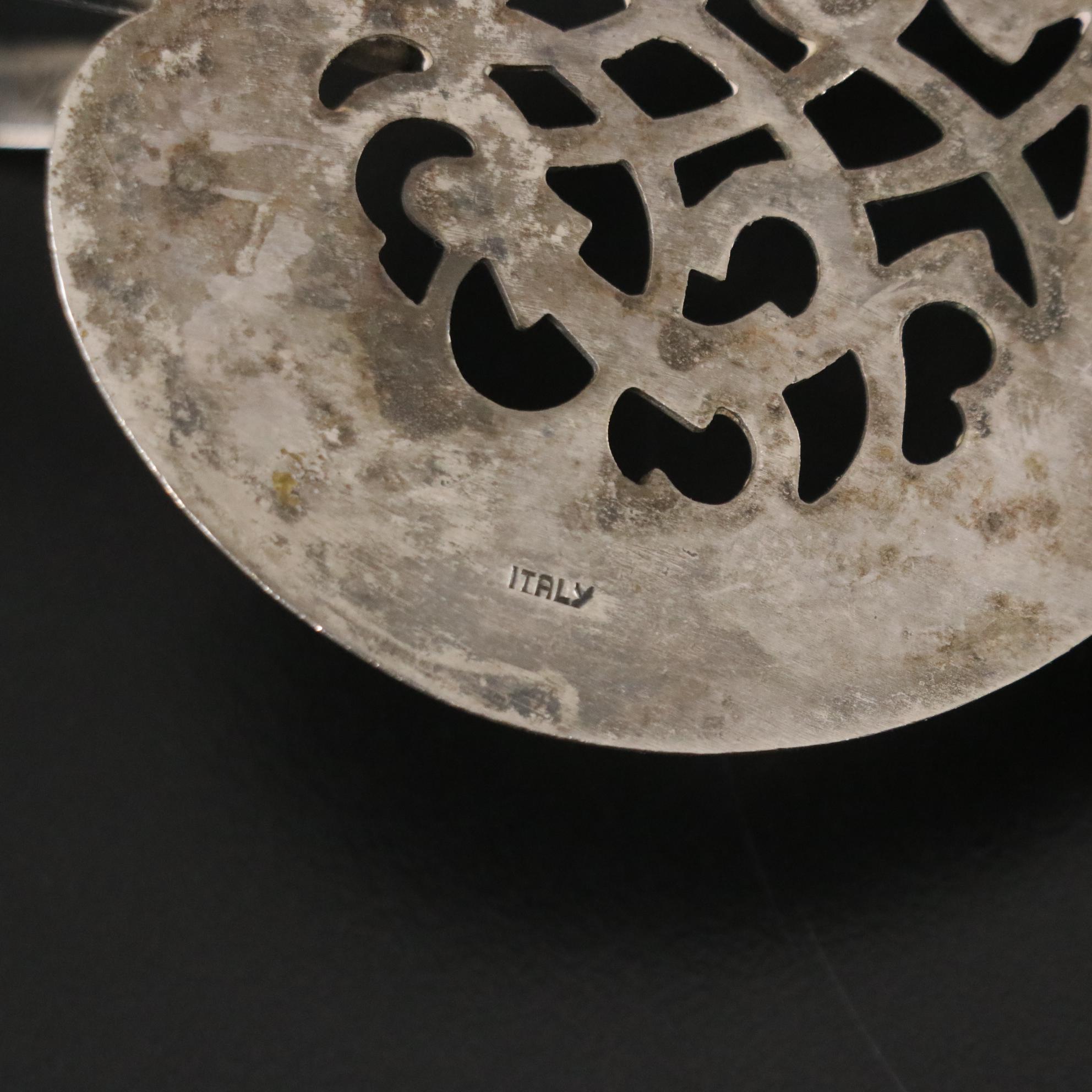 Corbell & Co. Silver Plate Goblets with Storage Case & Italian Pastry Server