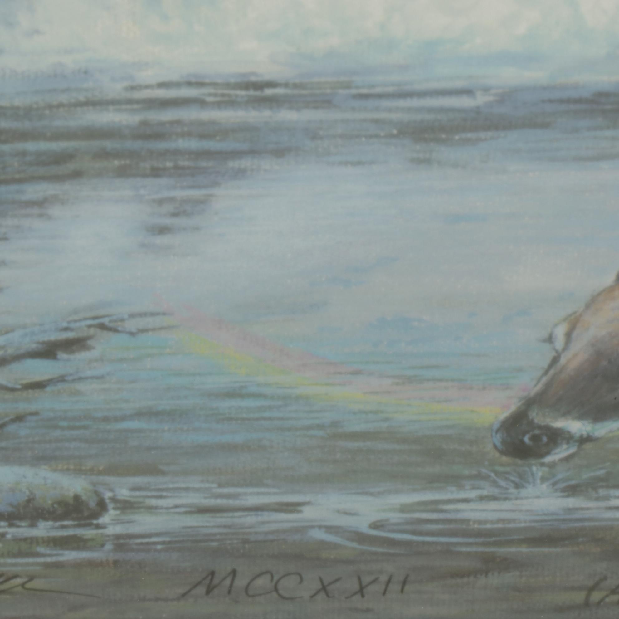 Lee Roberson Offset Lithograph "Morning Mist" from Echoes of Cades Cove Series