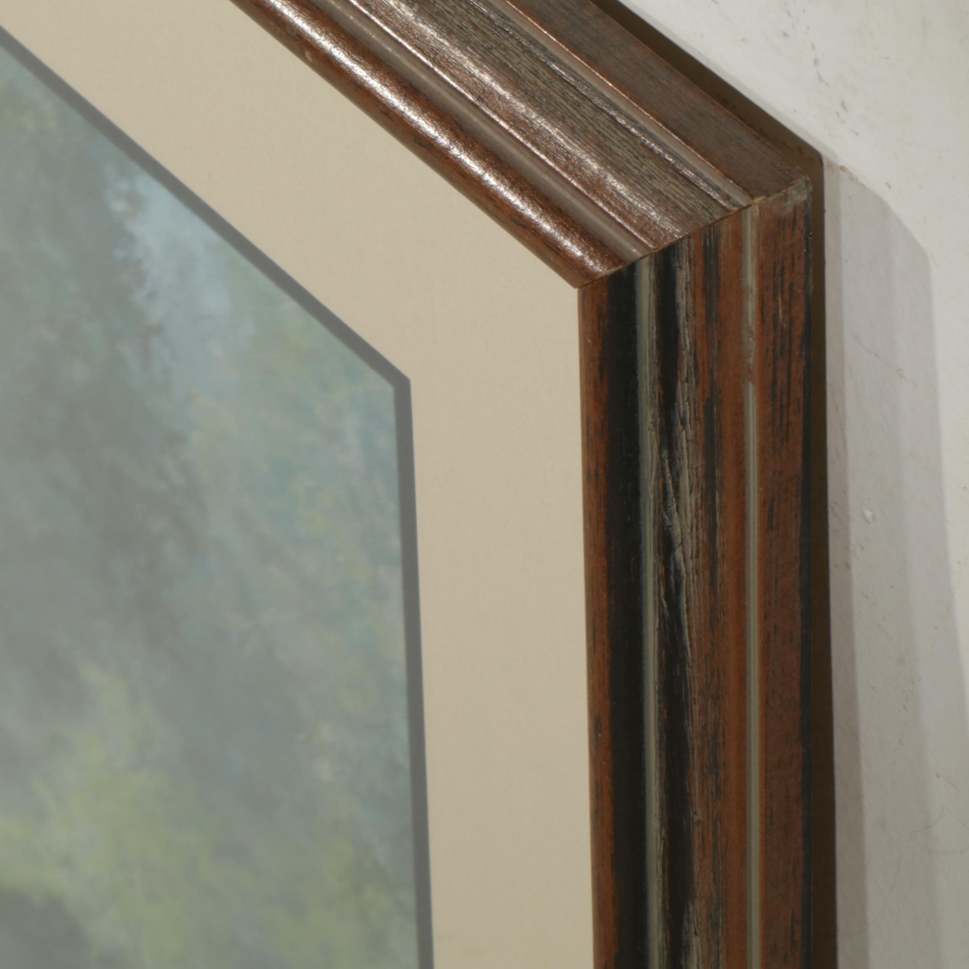 Lee Roberson Offset Lithograph "Morning Mist" from Echoes of Cades Cove Series