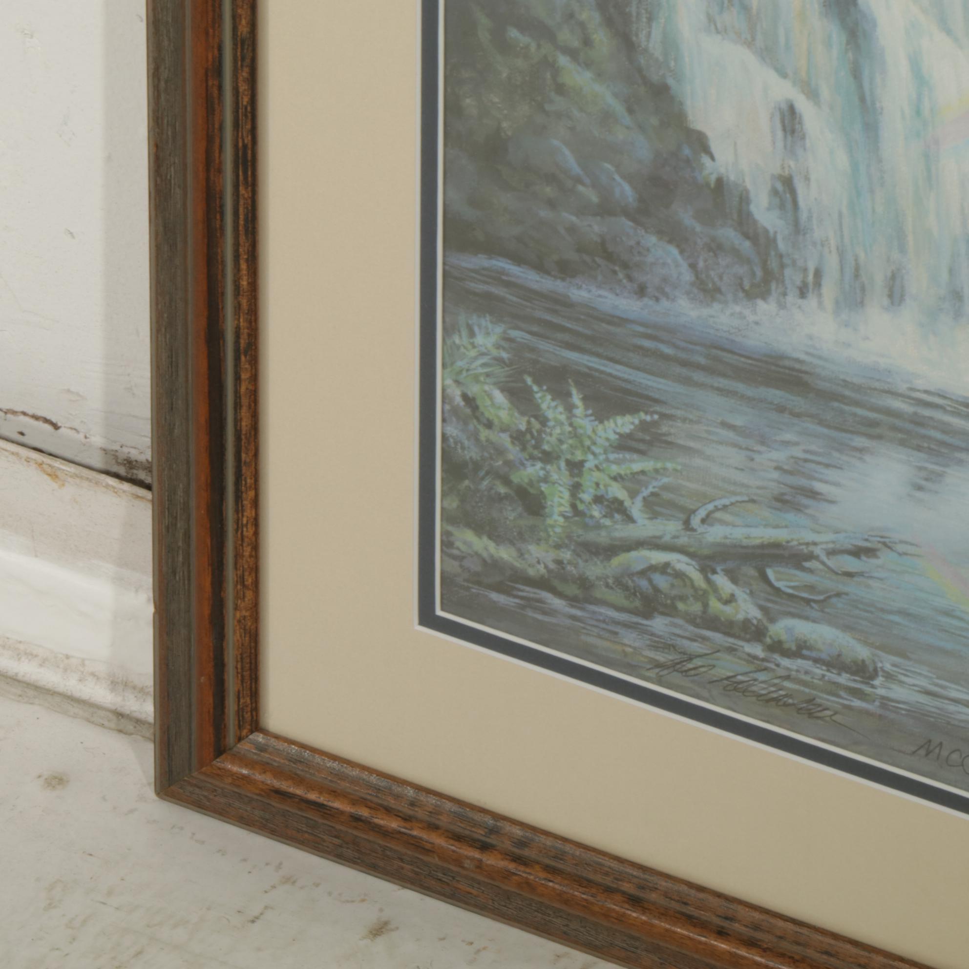 Lee Roberson Offset Lithograph "Morning Mist" from Echoes of Cades Cove Series