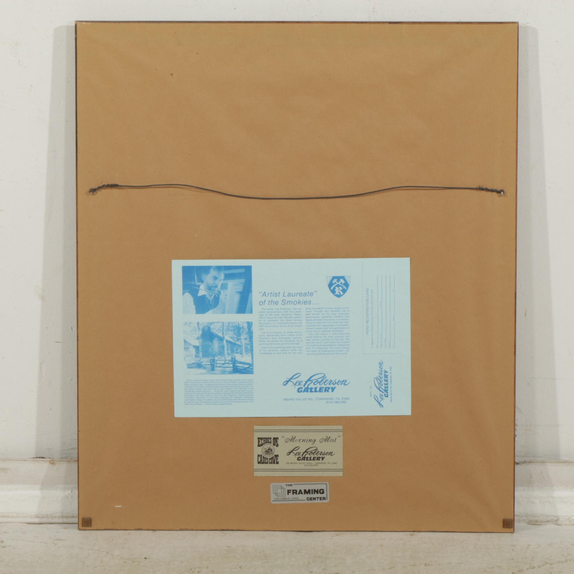 Lee Roberson Offset Lithograph "Morning Mist" from Echoes of Cades Cove Series