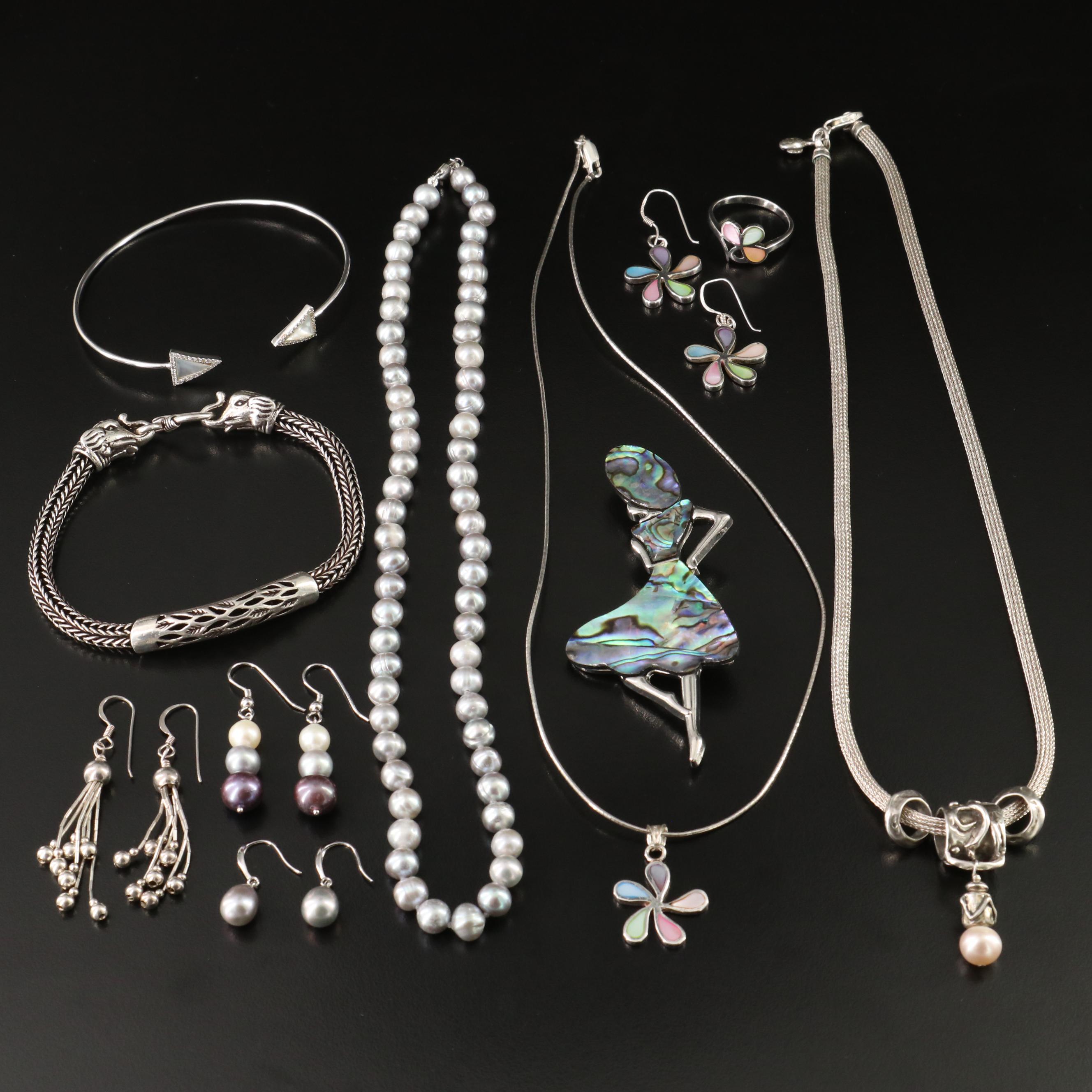 Sterling, Abalone and Pearl Featured in Jewelry Collection