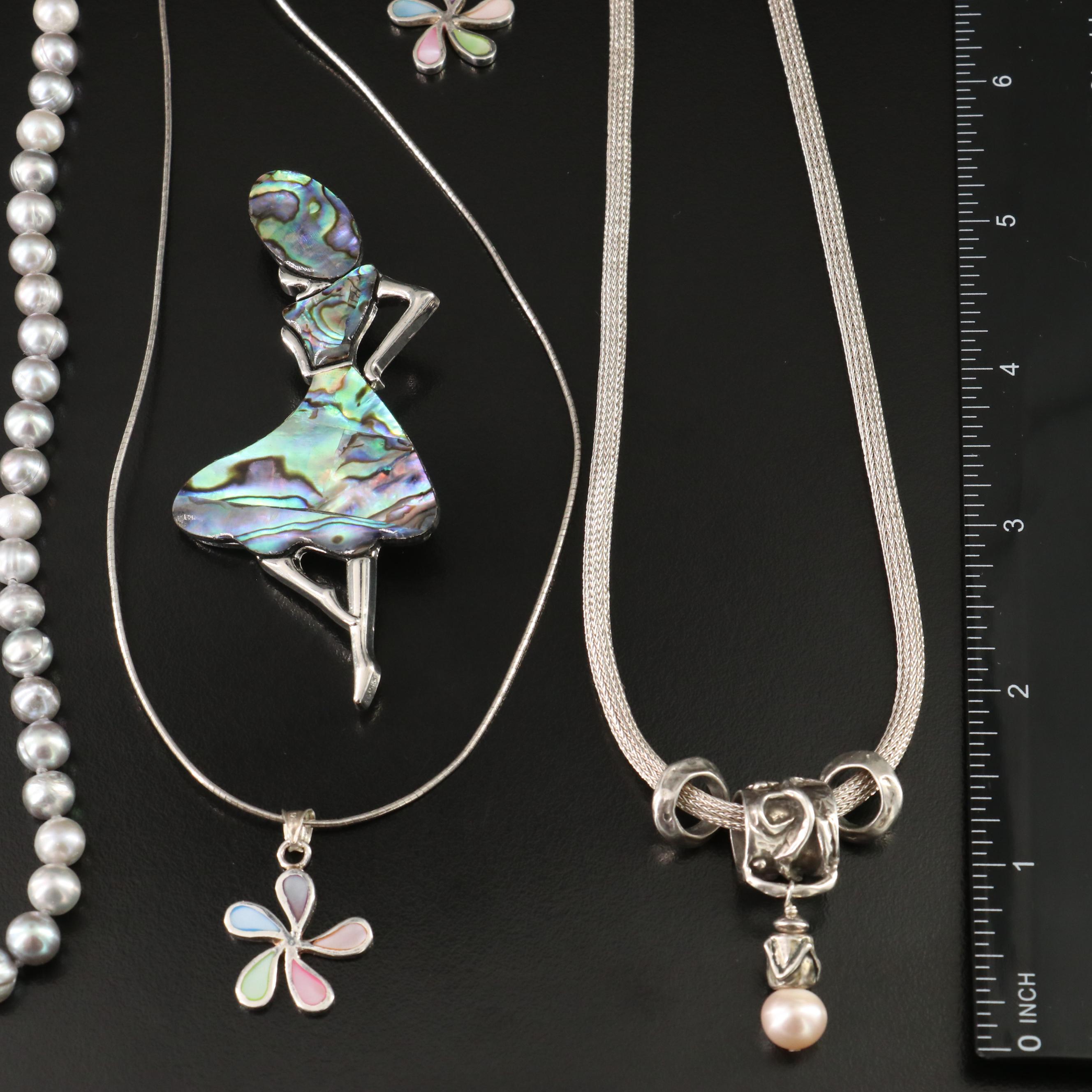Sterling, Abalone and Pearl Featured in Jewelry Collection