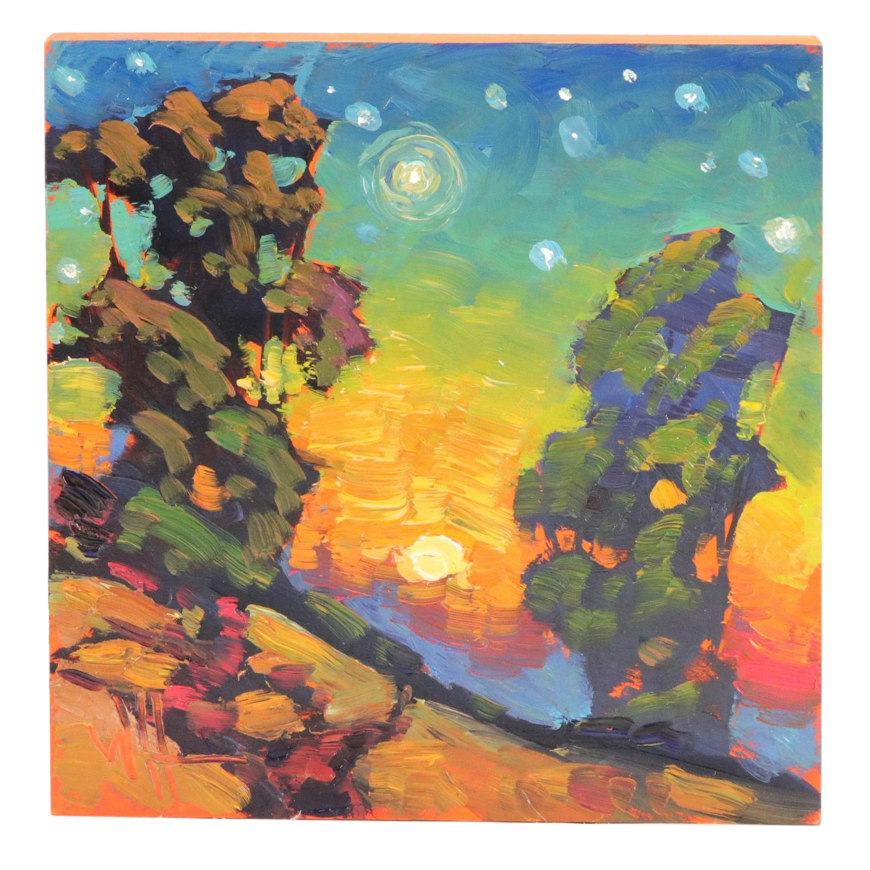 William Hawkins Sunset Landscape Oil Painting, 2025