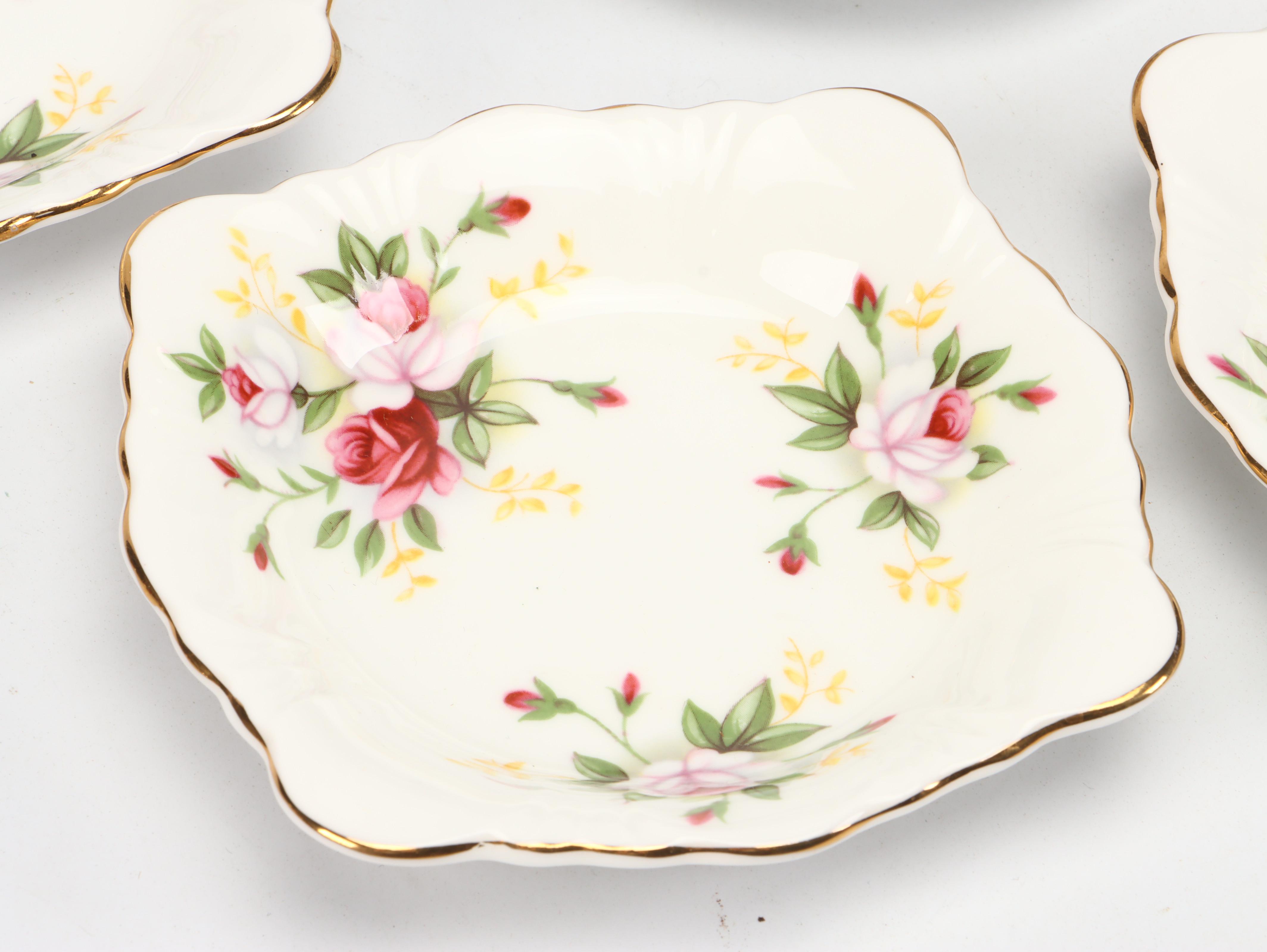 Royal Albert Bone China "Lady Carlyle" with Other Teacups and Table Accessories