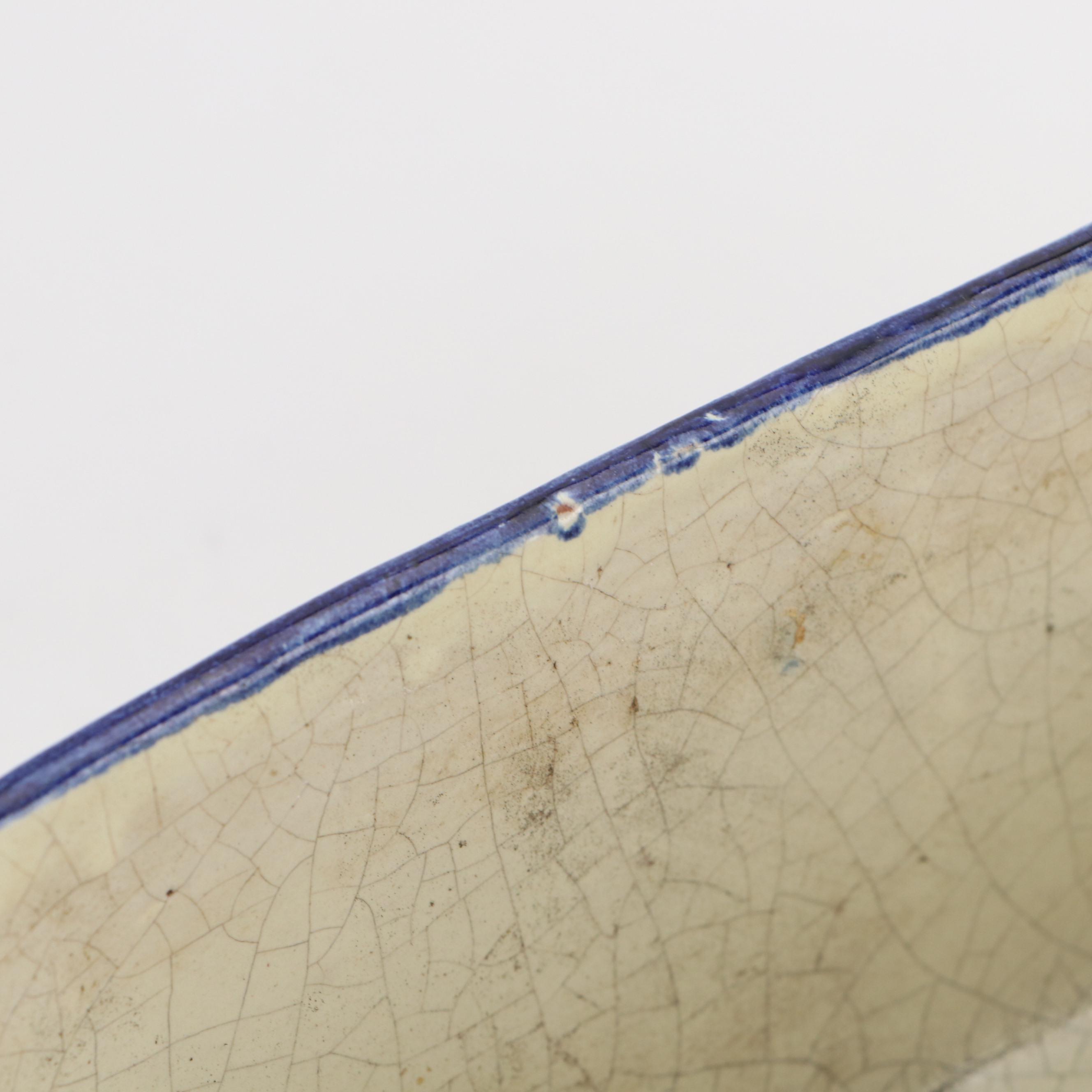 Hand-Painted Mexican Ceramic Dinner Plates and Planter