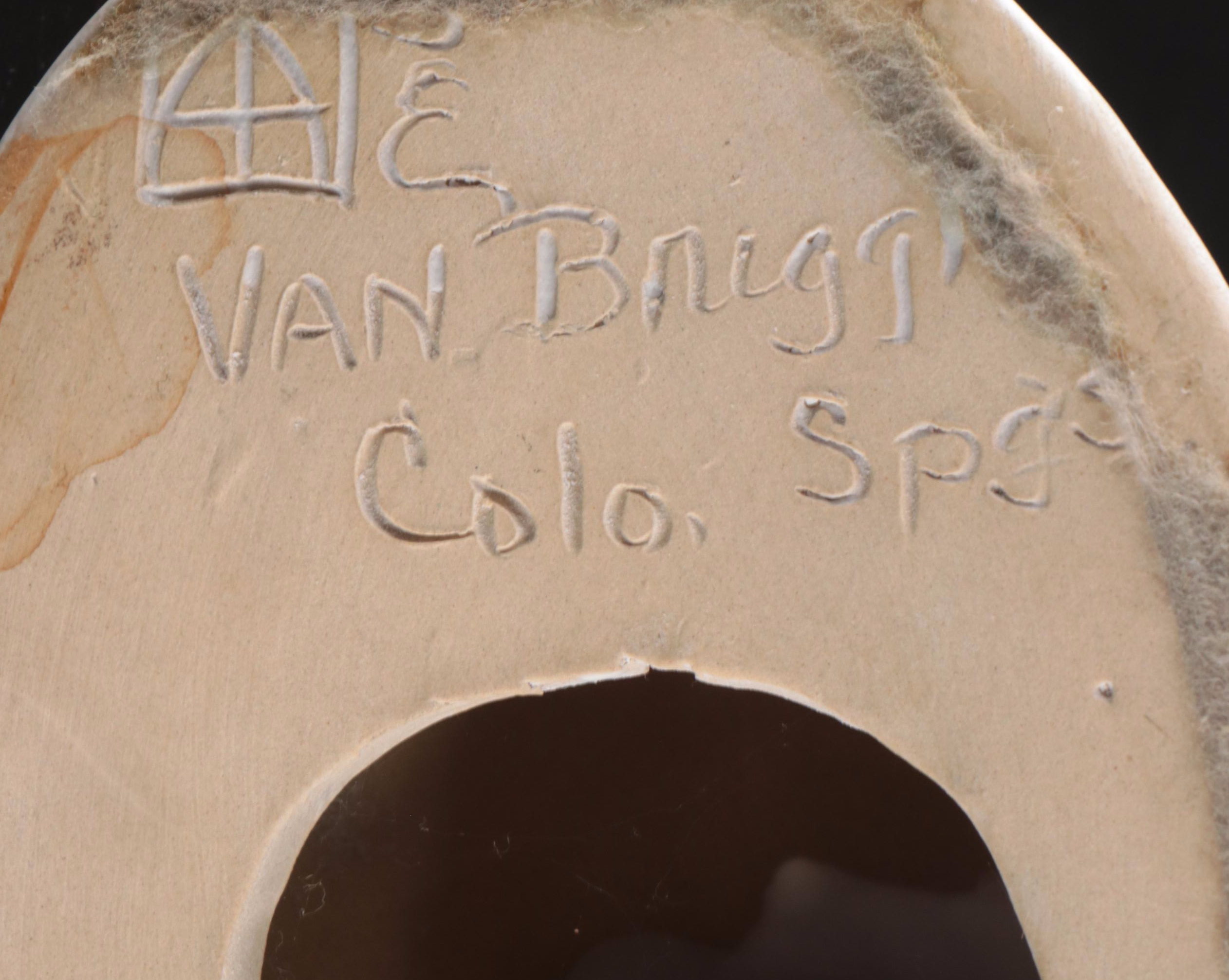 Van Briggle Pottery Figural Table Lamp with Butterfly & Dried Flower Shade