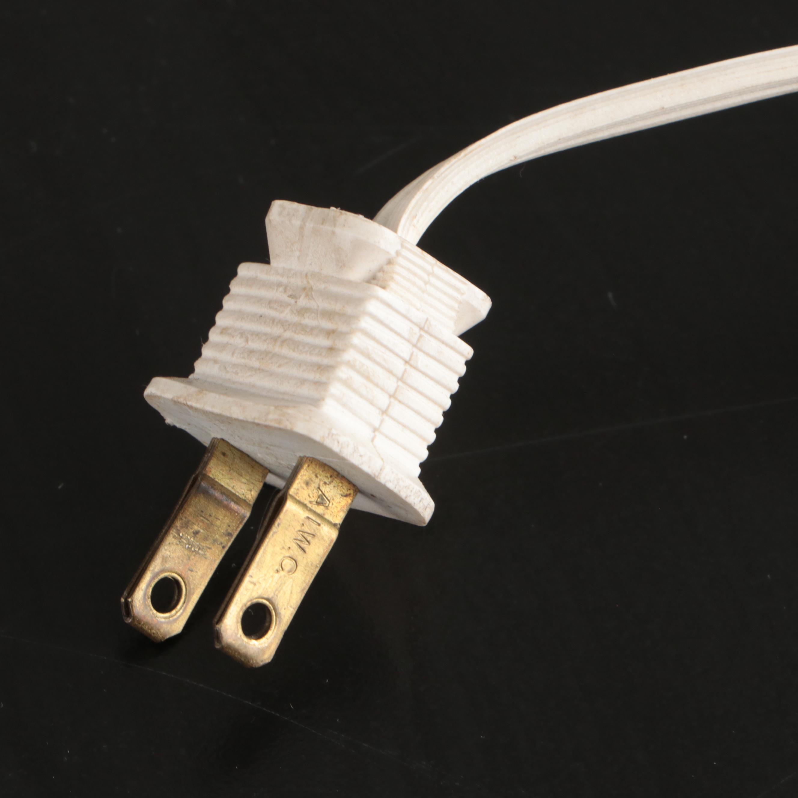 Van Briggle Pottery Figural Table Lamp with Butterfly & Dried Flower Shade