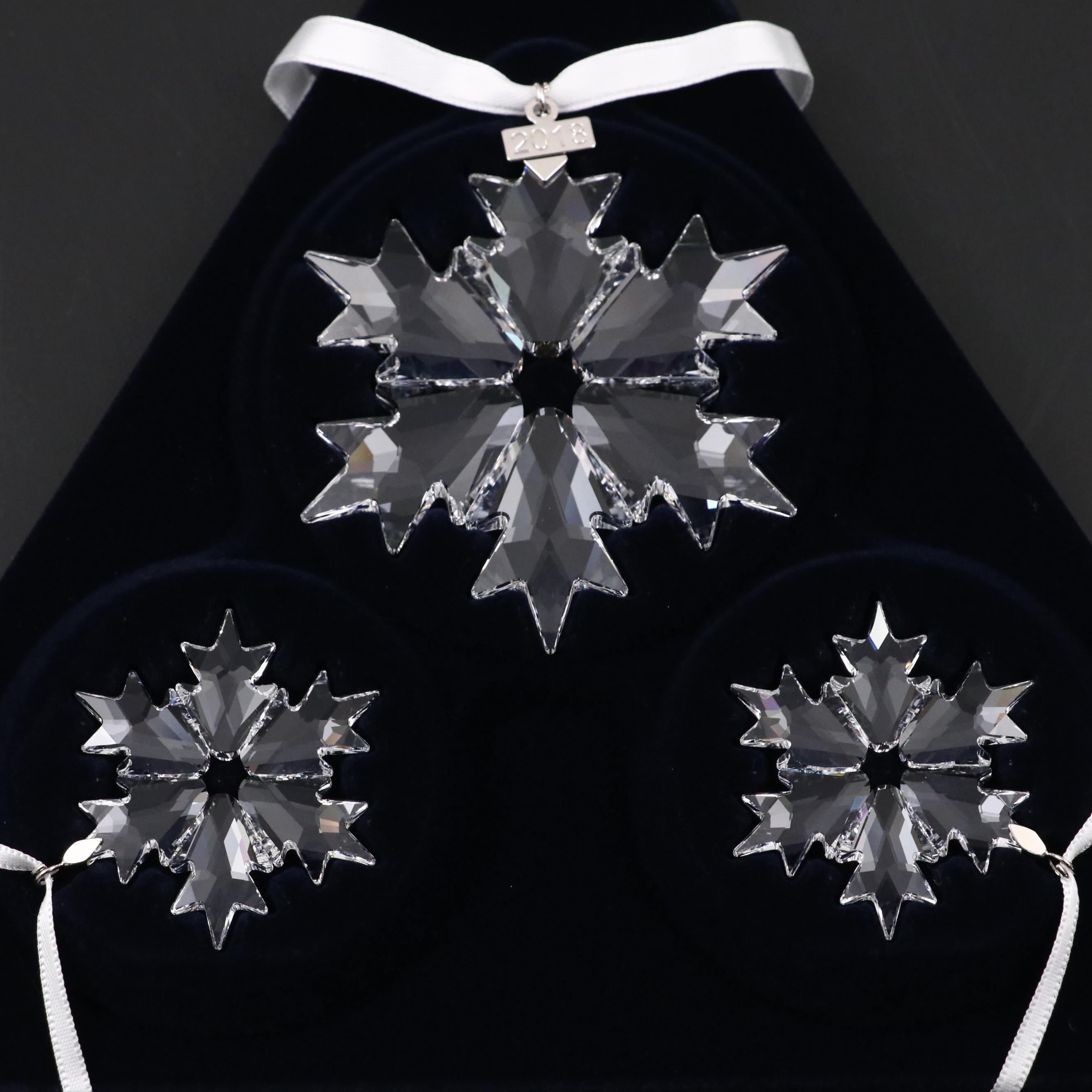 Swarovski Crystal Annual Edition Snowflake Ornaments
