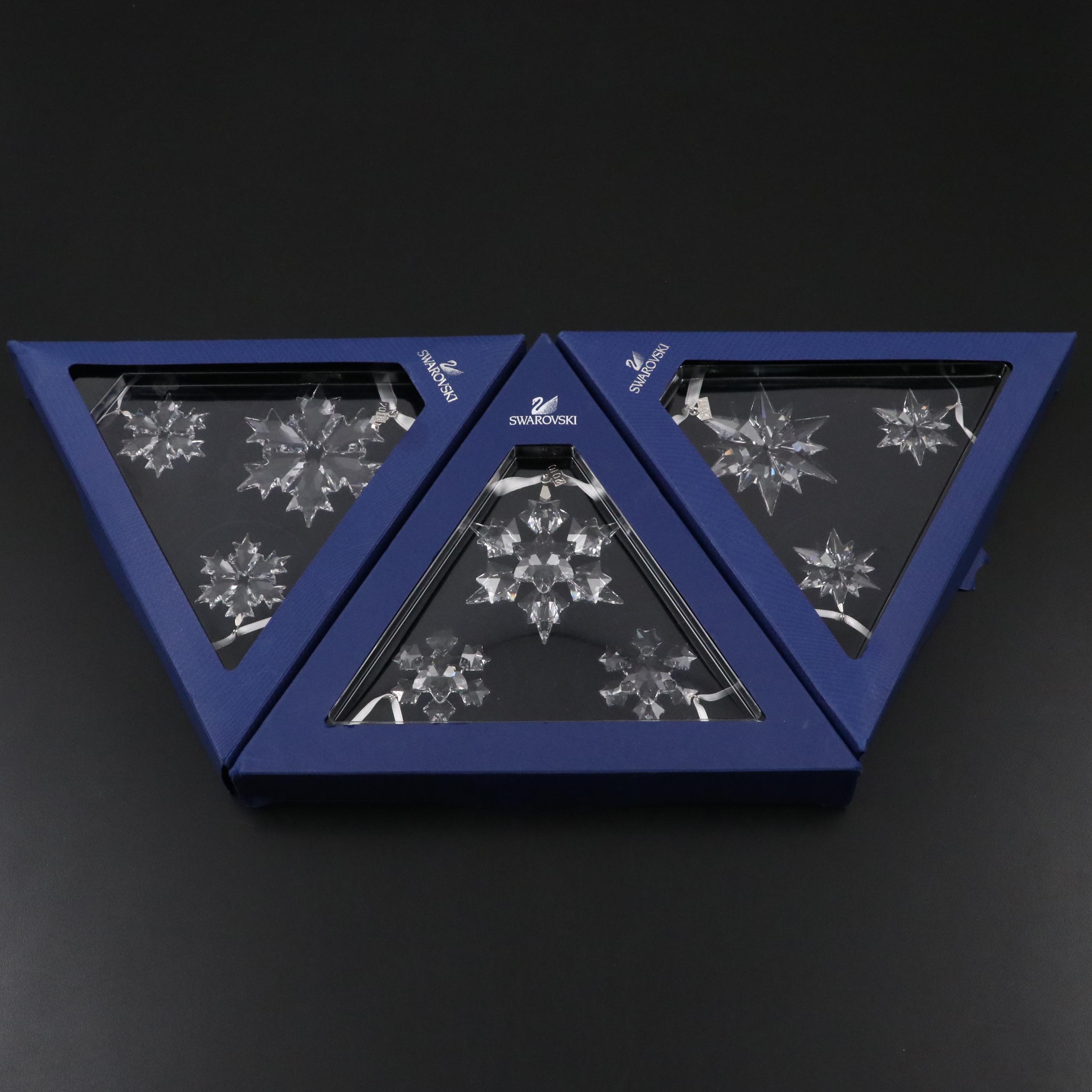 Swarovski Crystal Annual Edition Snowflake Ornaments