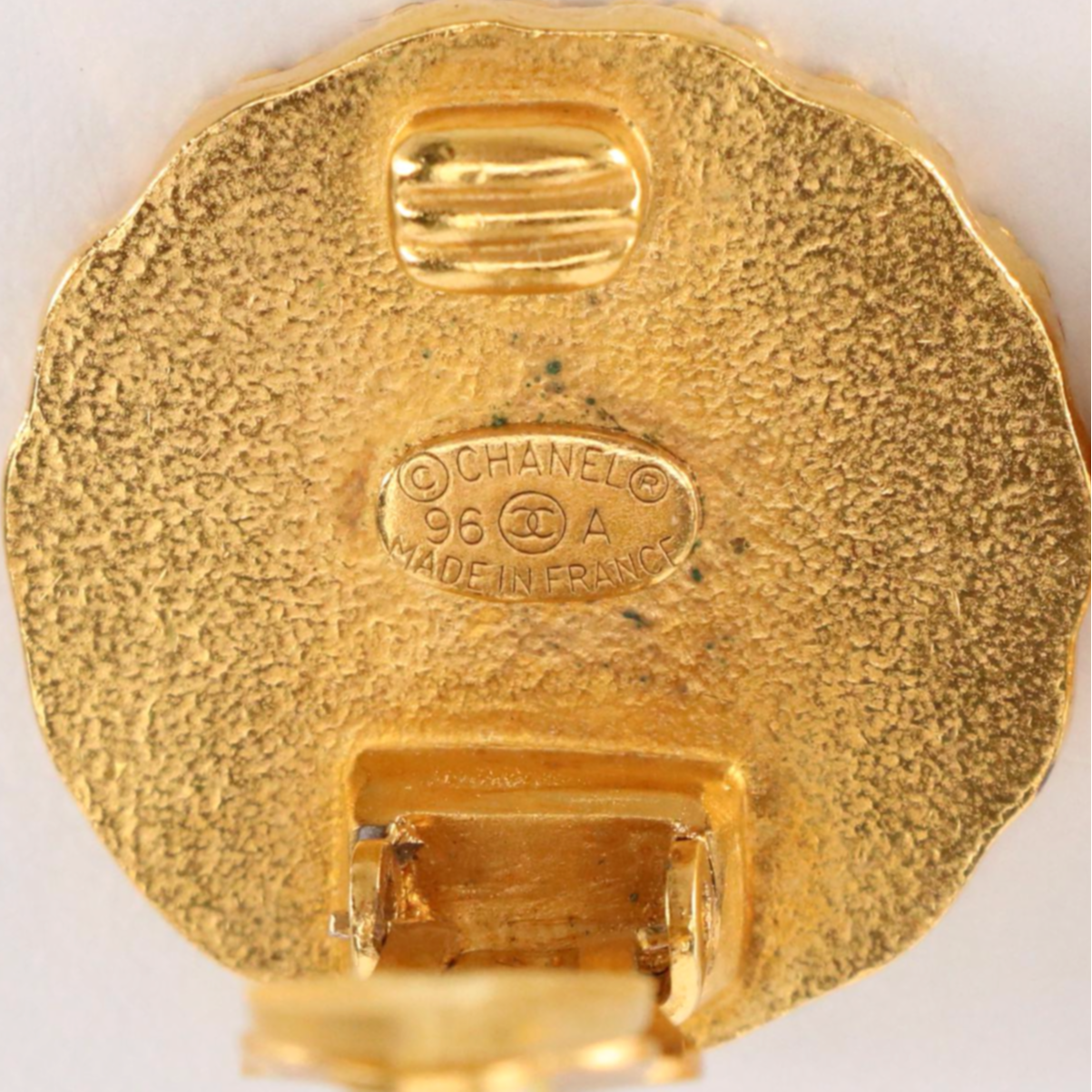 Chanel CC Coco Mark Round Clip-Back Earrings, 1990s Vintage