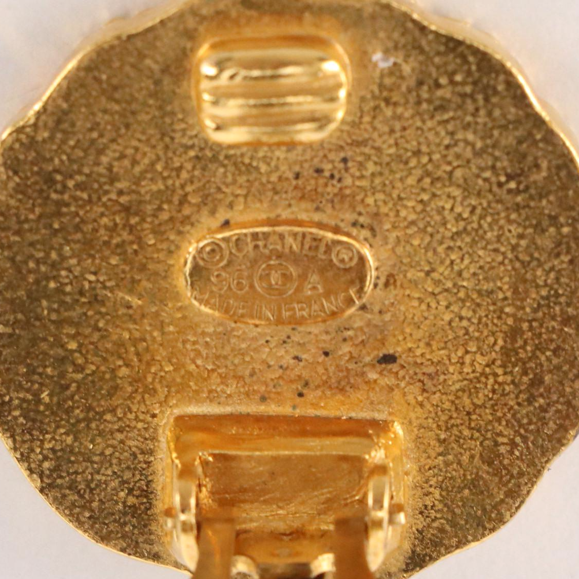 Chanel CC Coco Mark Round Clip-Back Earrings, 1990s Vintage