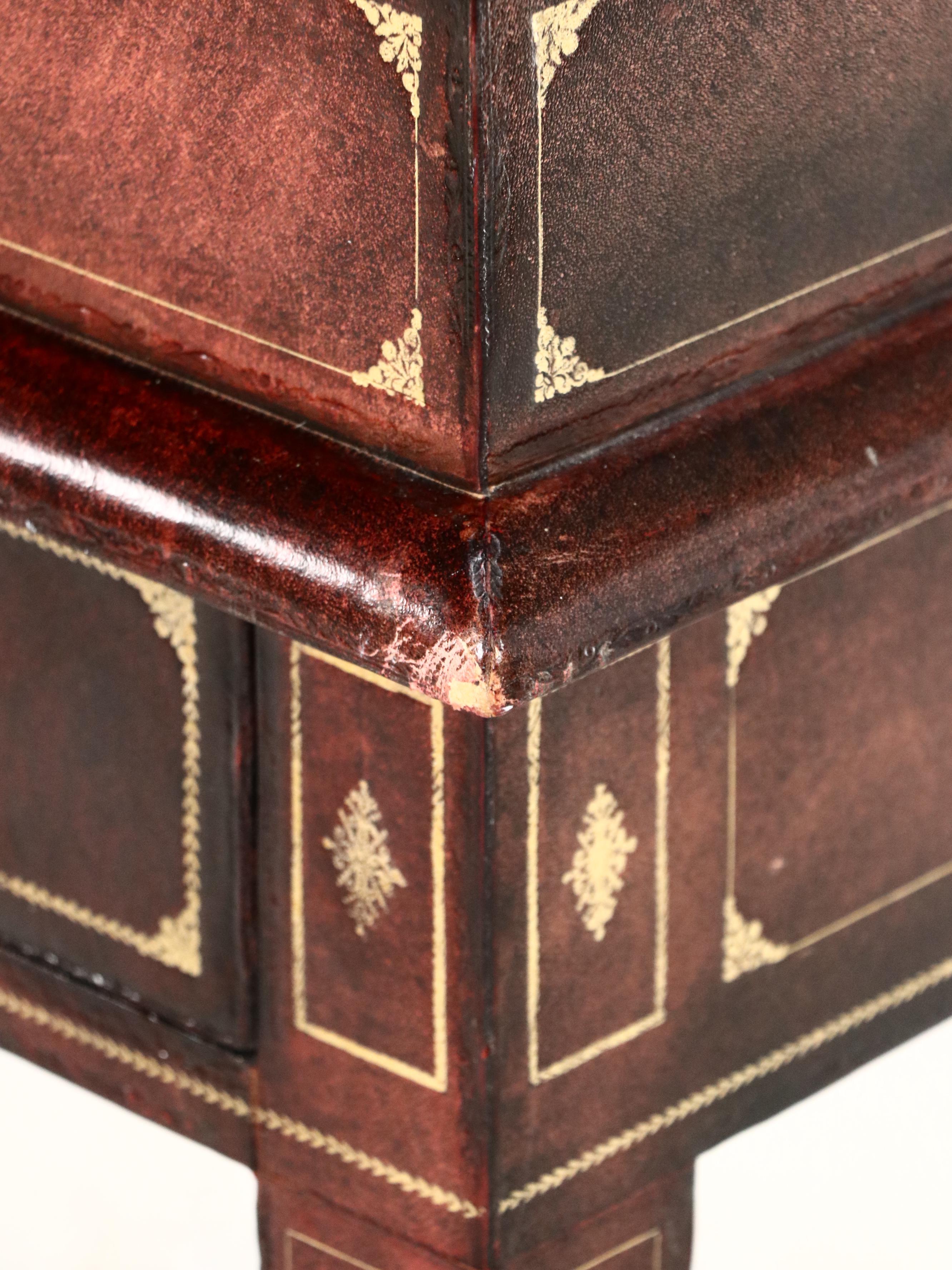 Maitland-Smith Hepplewhite Style Wood and Leather Carlton House Desk and Chair