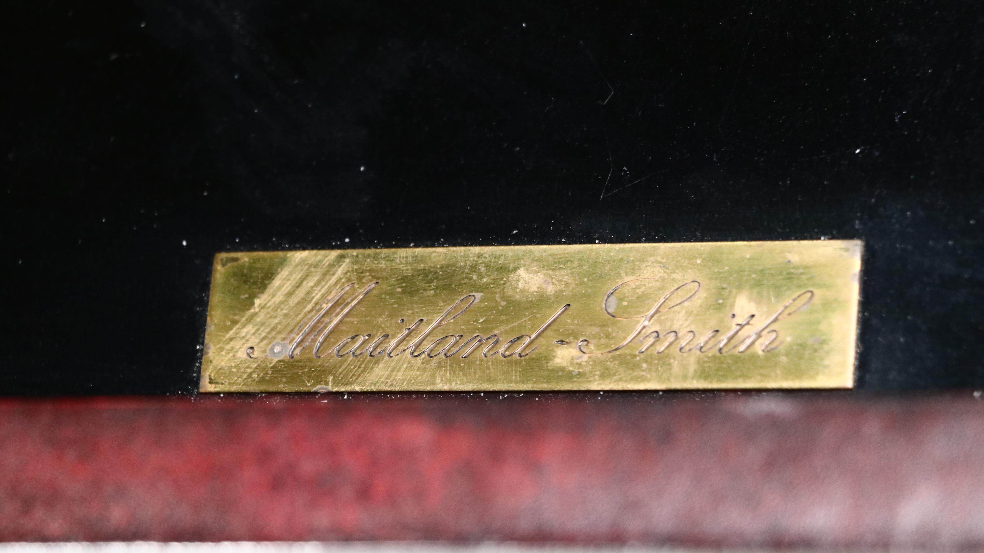 Maitland-Smith Hepplewhite Style Wood and Leather Carlton House Desk and Chair