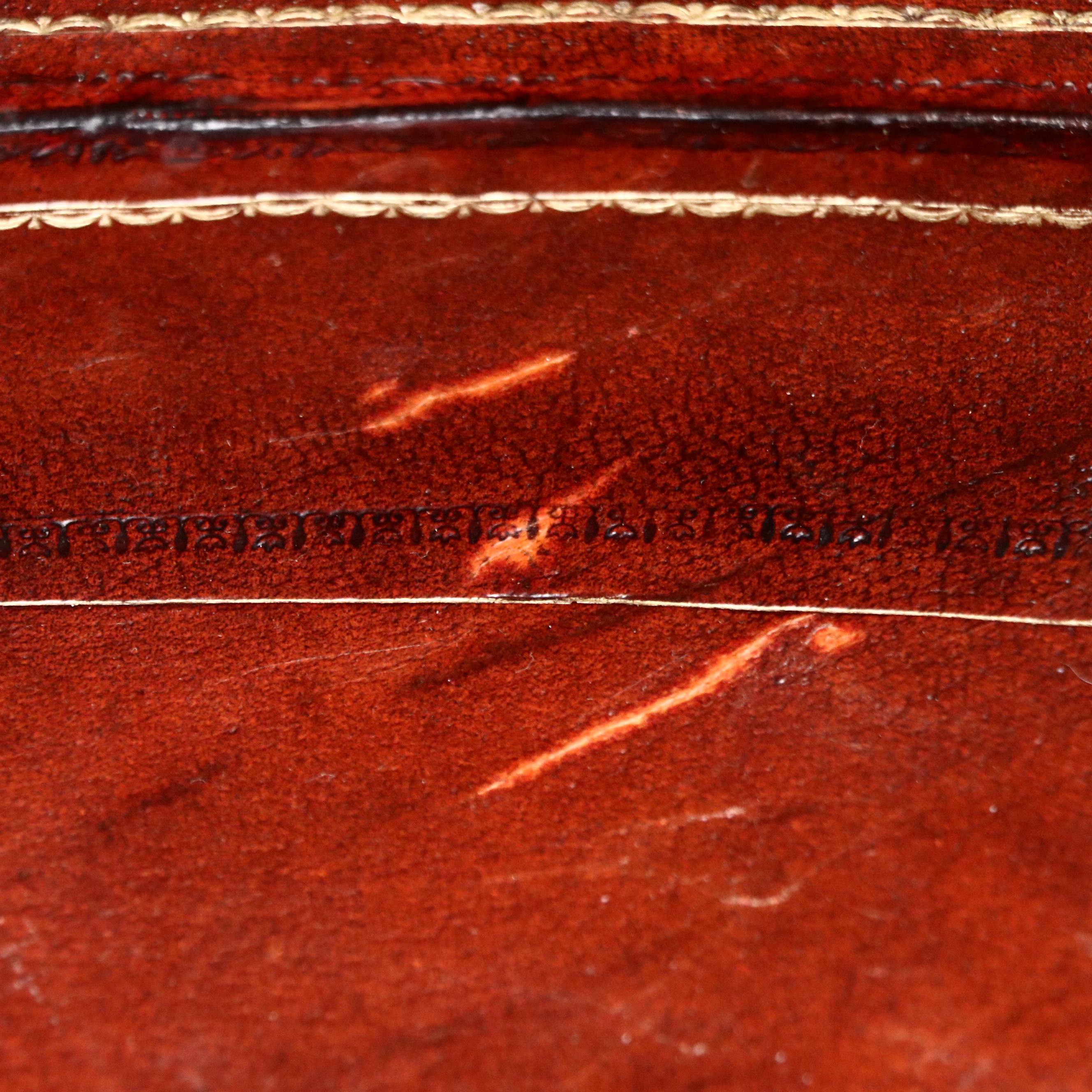 Maitland-Smith Hepplewhite Style Wood and Leather Carlton House Desk and Chair