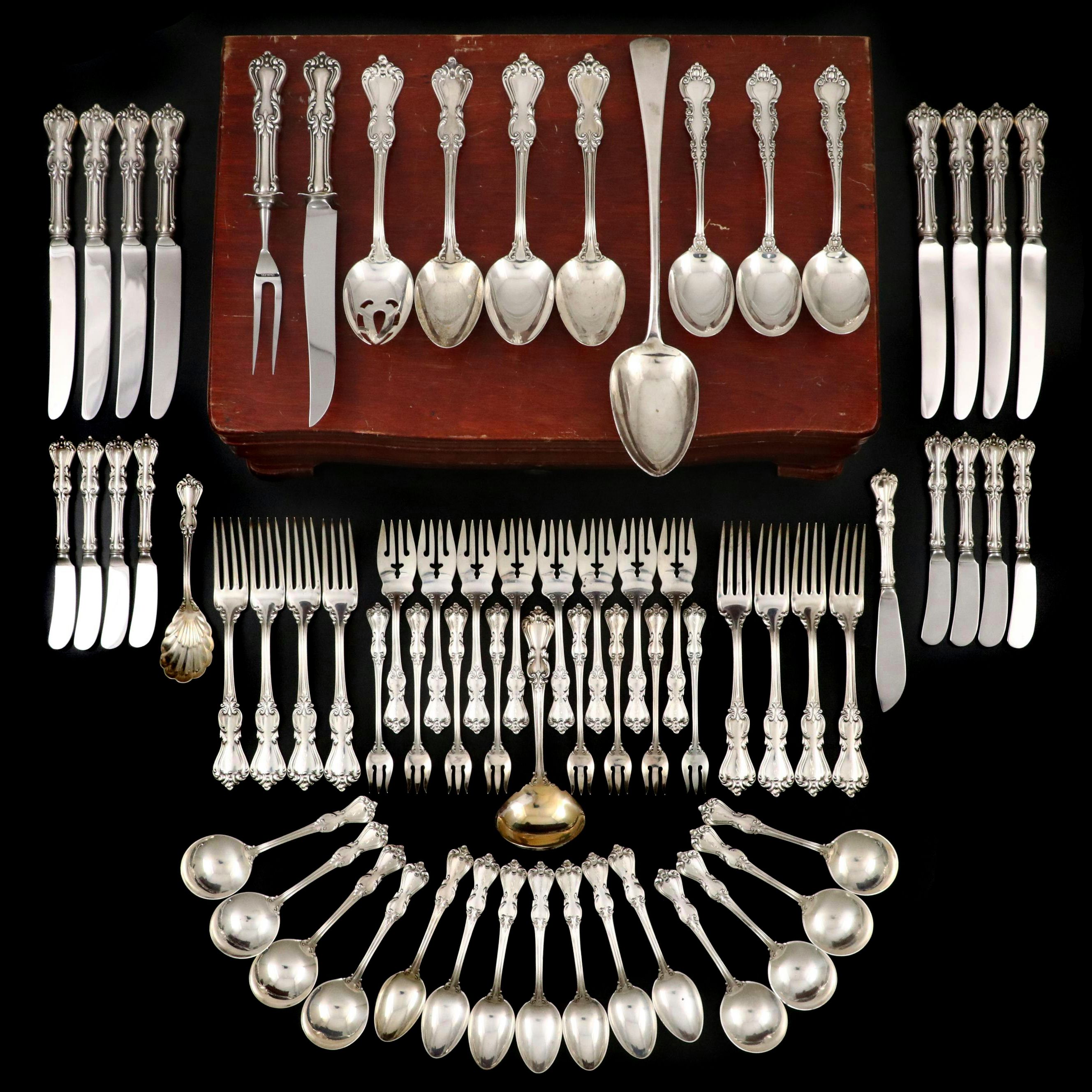 Reed & Barton Sterling Silver Flatware with Thomas Harper II Silver Spoon