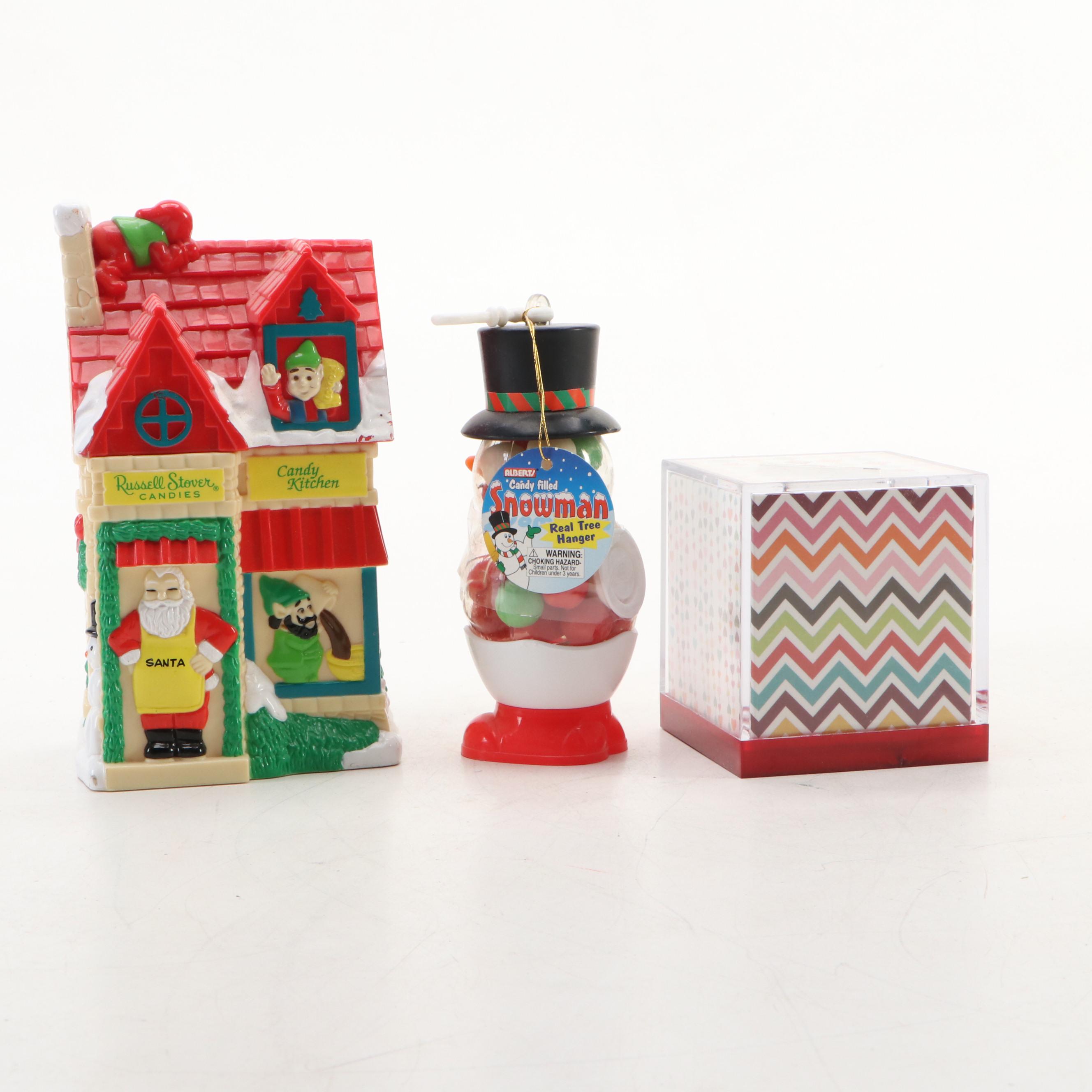 Christmas-Themed Banks, M&M's Candy Containers and More