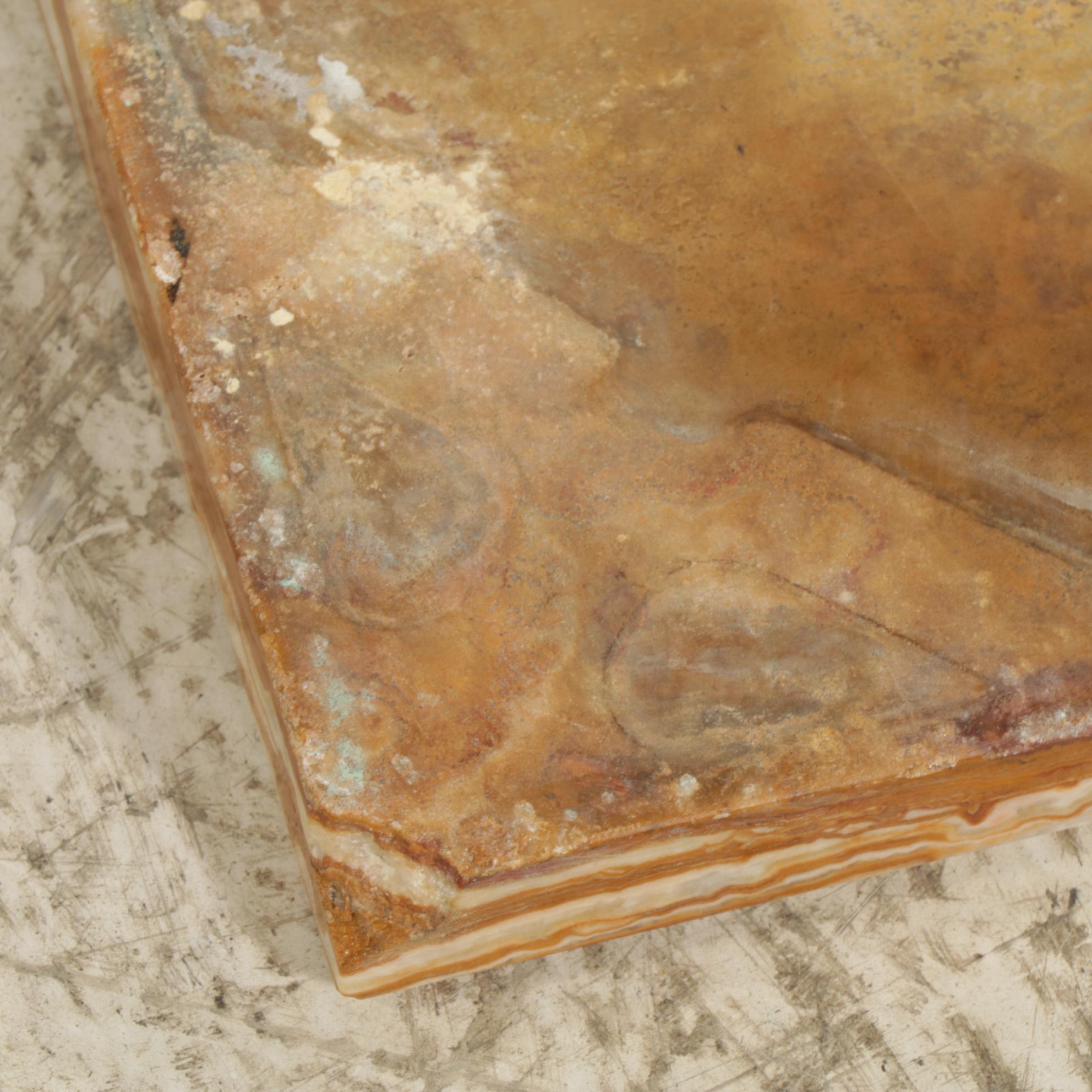 Victorian Brass Plant Stand with Marble Top, Late 20th Century