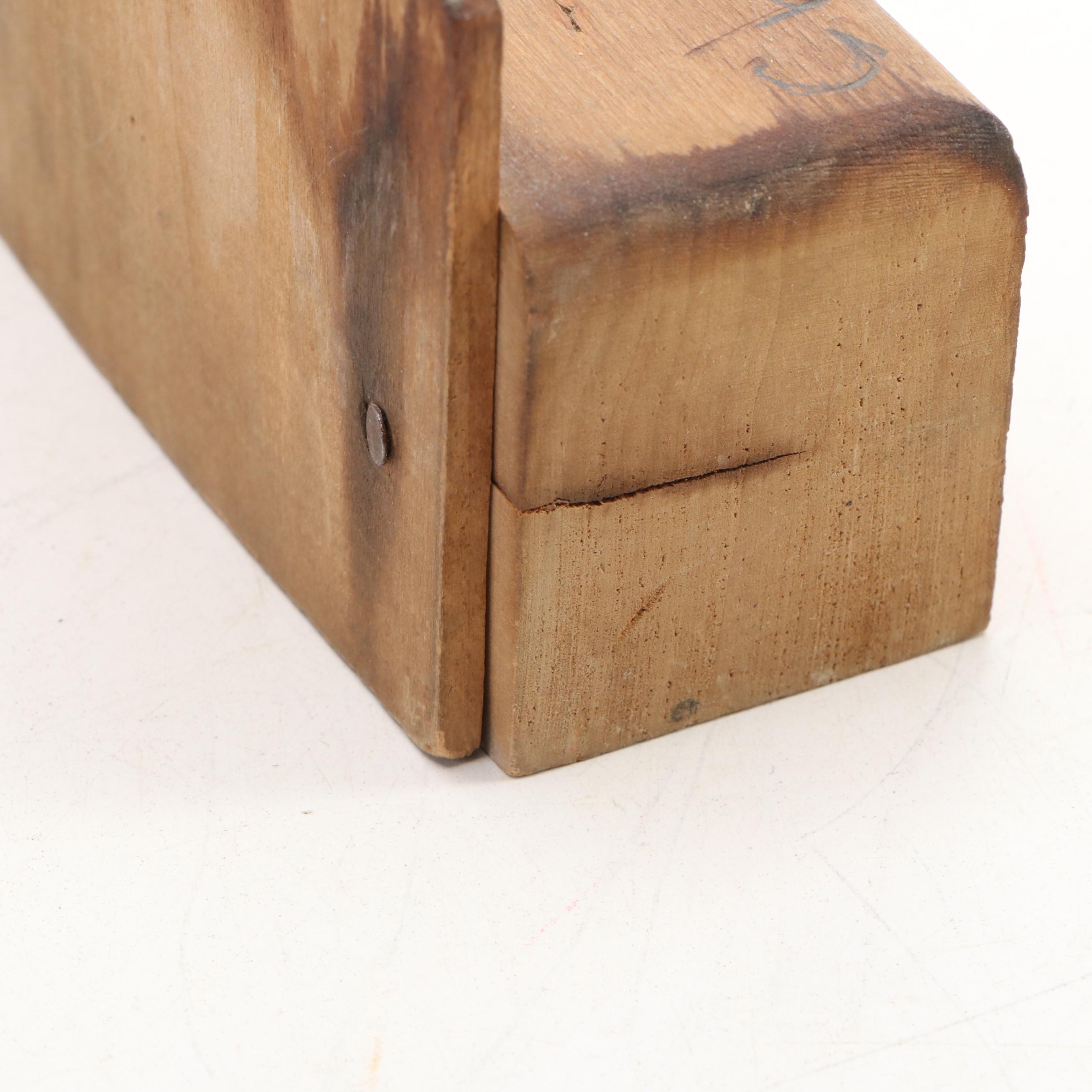 Wood US Navy Soldier and Cast Cross Tombstone Banks with Vaccher Resin Fish Pot