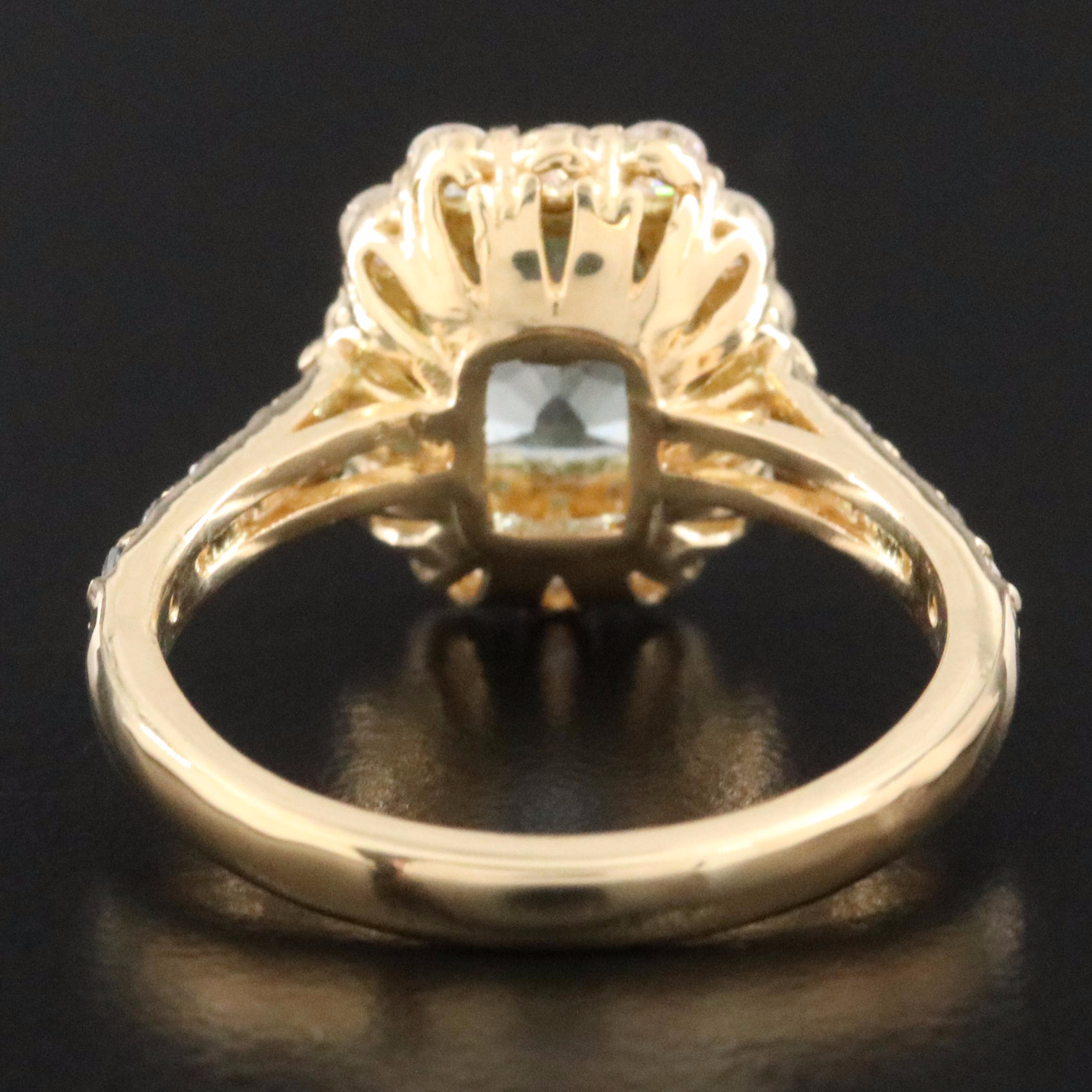 18K 1.28 CT Paraiba Tourmaline and Diamond Ring with GIA Report