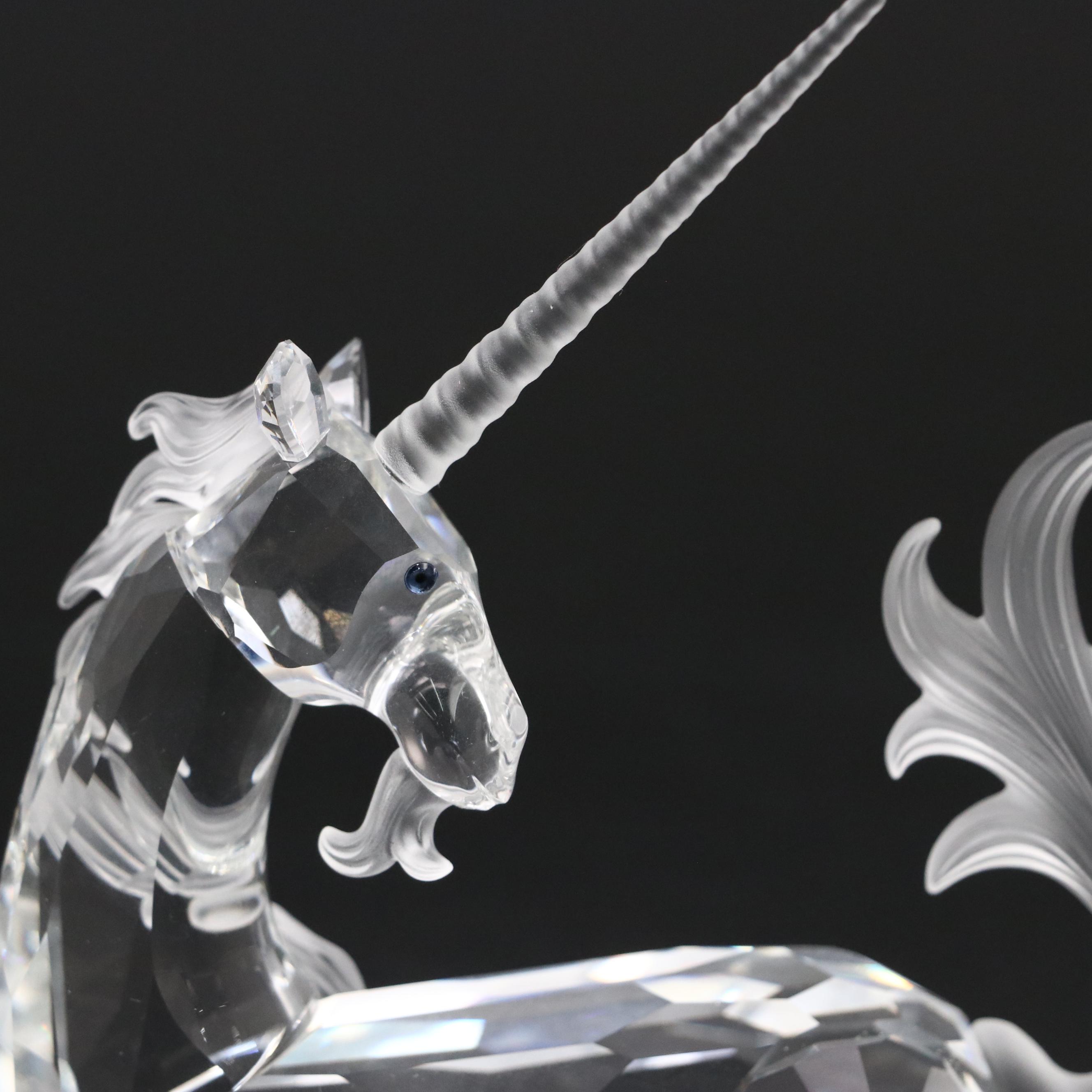Swarovski Fabulous Creatures "The Unicorn" and "The Pegasus" Crystal Figurines