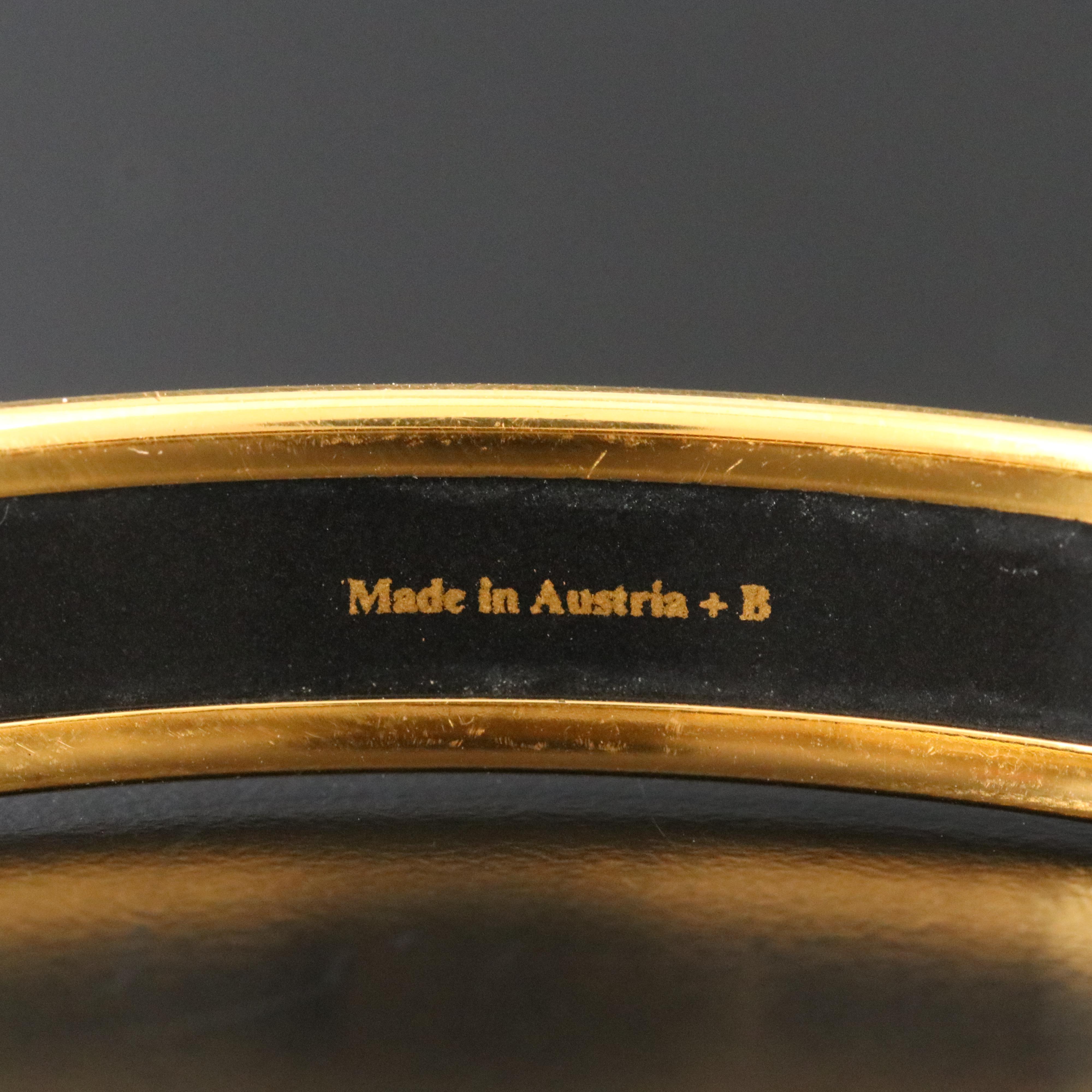 Hermès Enamel Musical Instruments Narrow Bangle